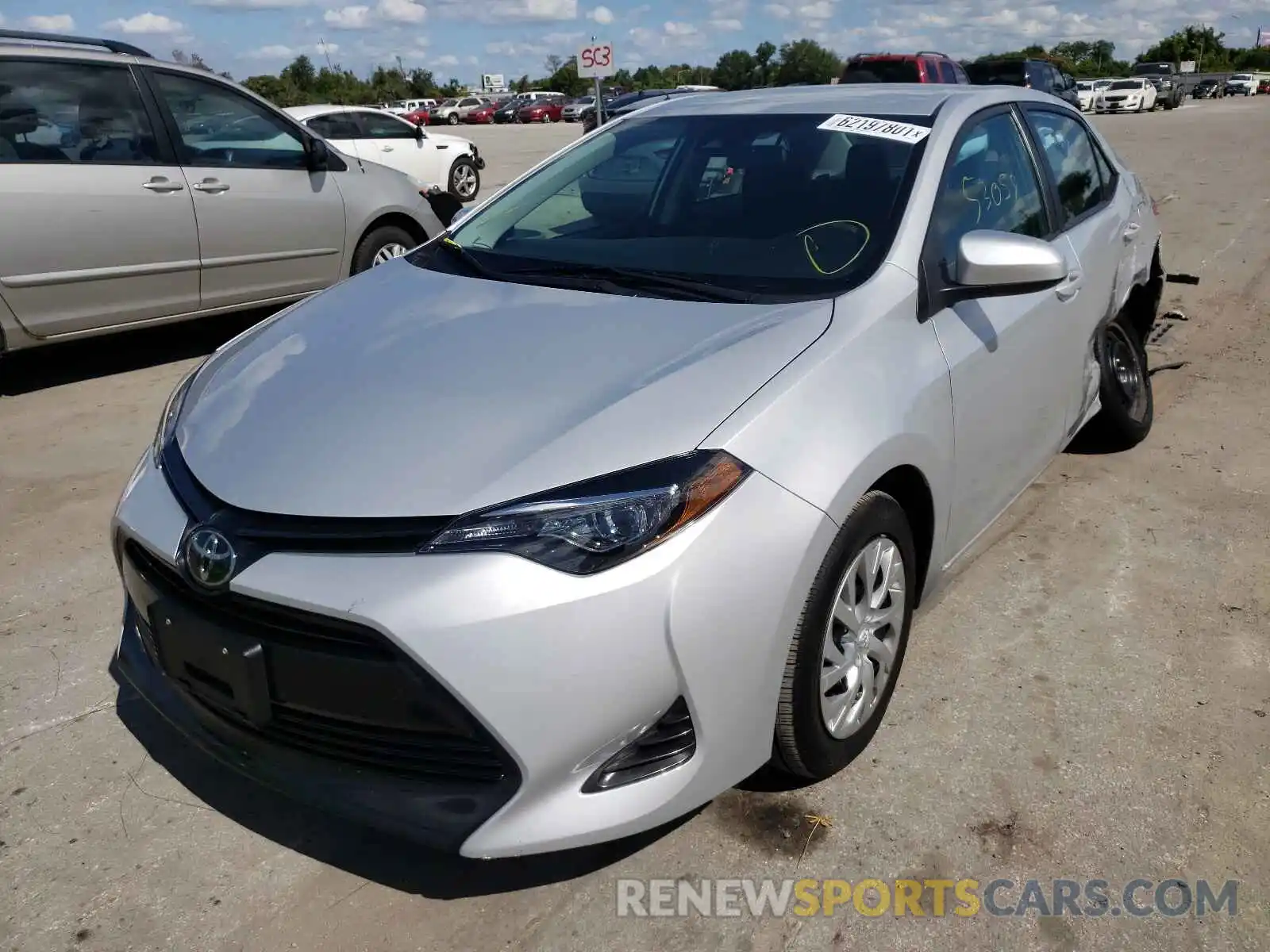 2 Photograph of a damaged car 2T1BURHE1KC242421 TOYOTA COROLLA 2019