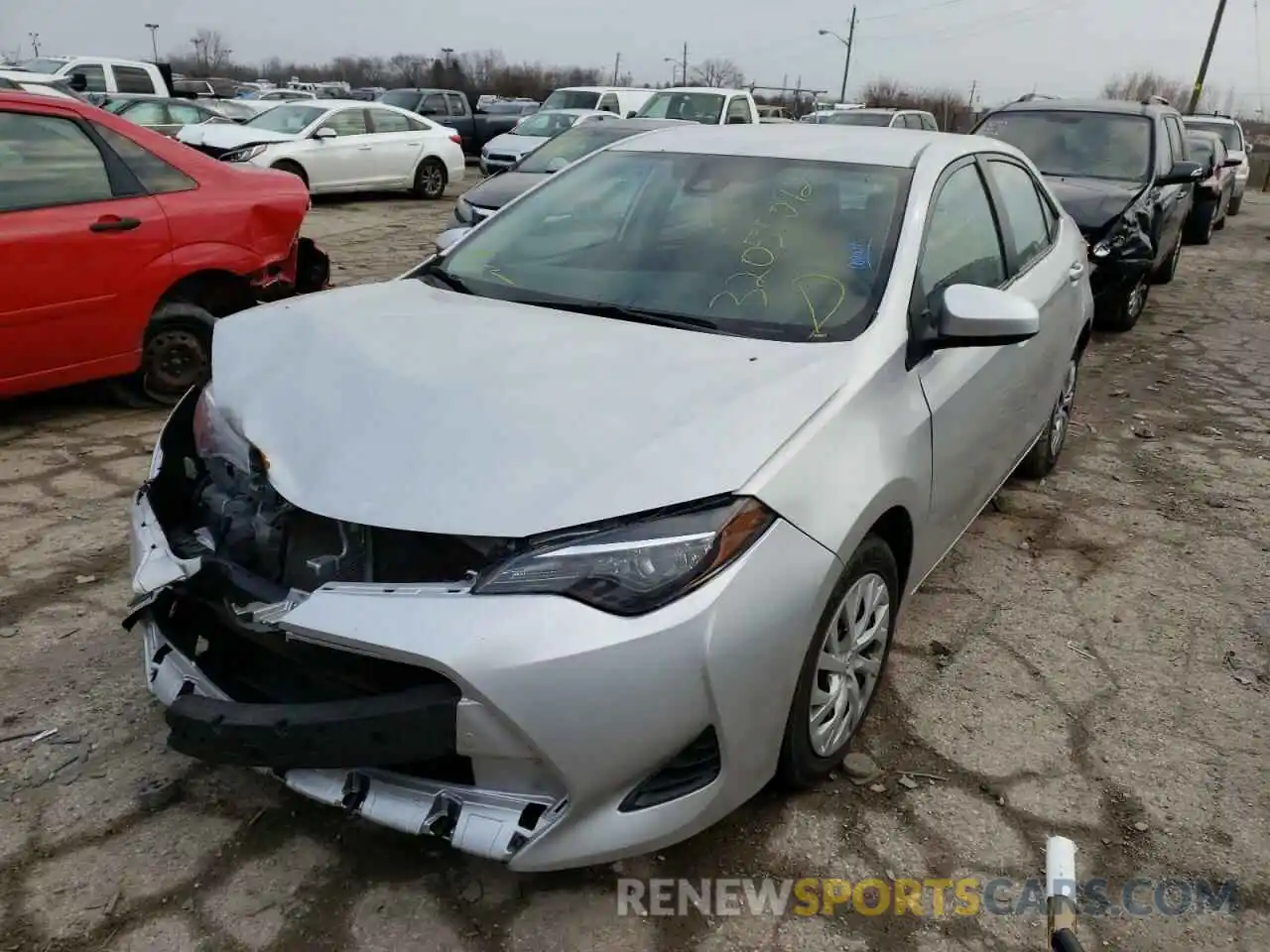 2 Photograph of a damaged car 2T1BURHE1KC242662 TOYOTA COROLLA 2019