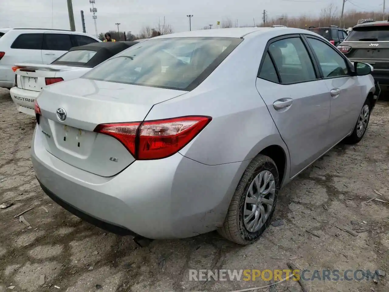 4 Photograph of a damaged car 2T1BURHE1KC242662 TOYOTA COROLLA 2019