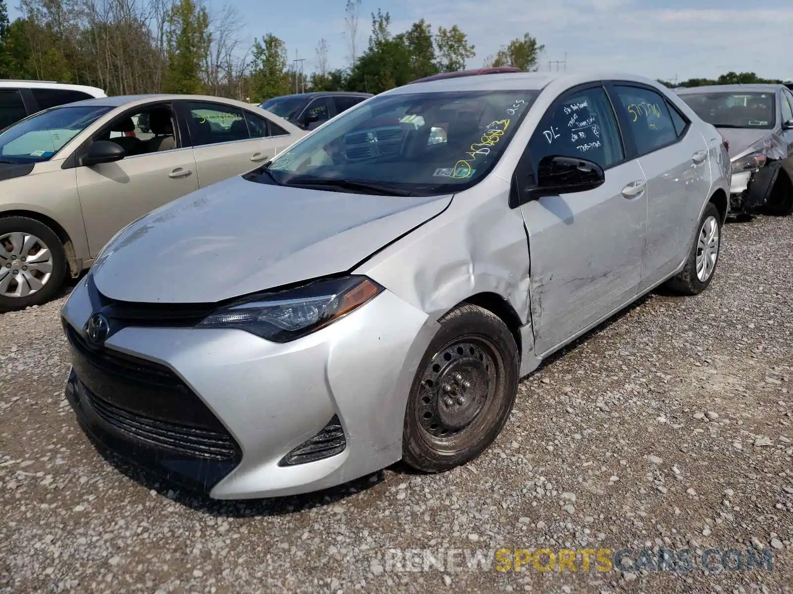 2 Photograph of a damaged car 2T1BURHE1KC242953 TOYOTA COROLLA 2019