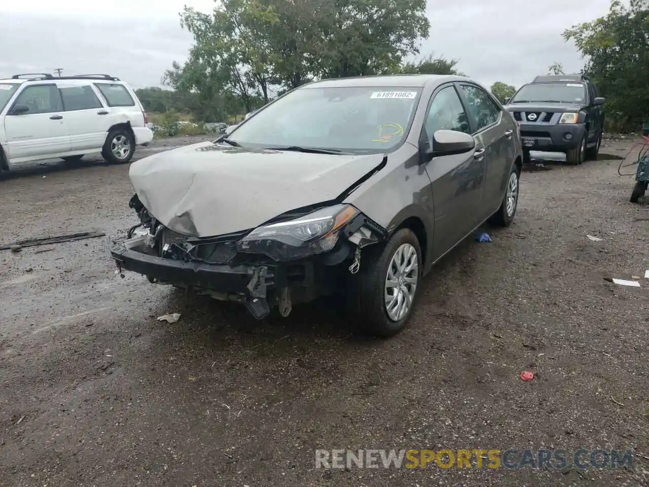 2 Photograph of a damaged car 2T1BURHE1KC243150 TOYOTA COROLLA 2019