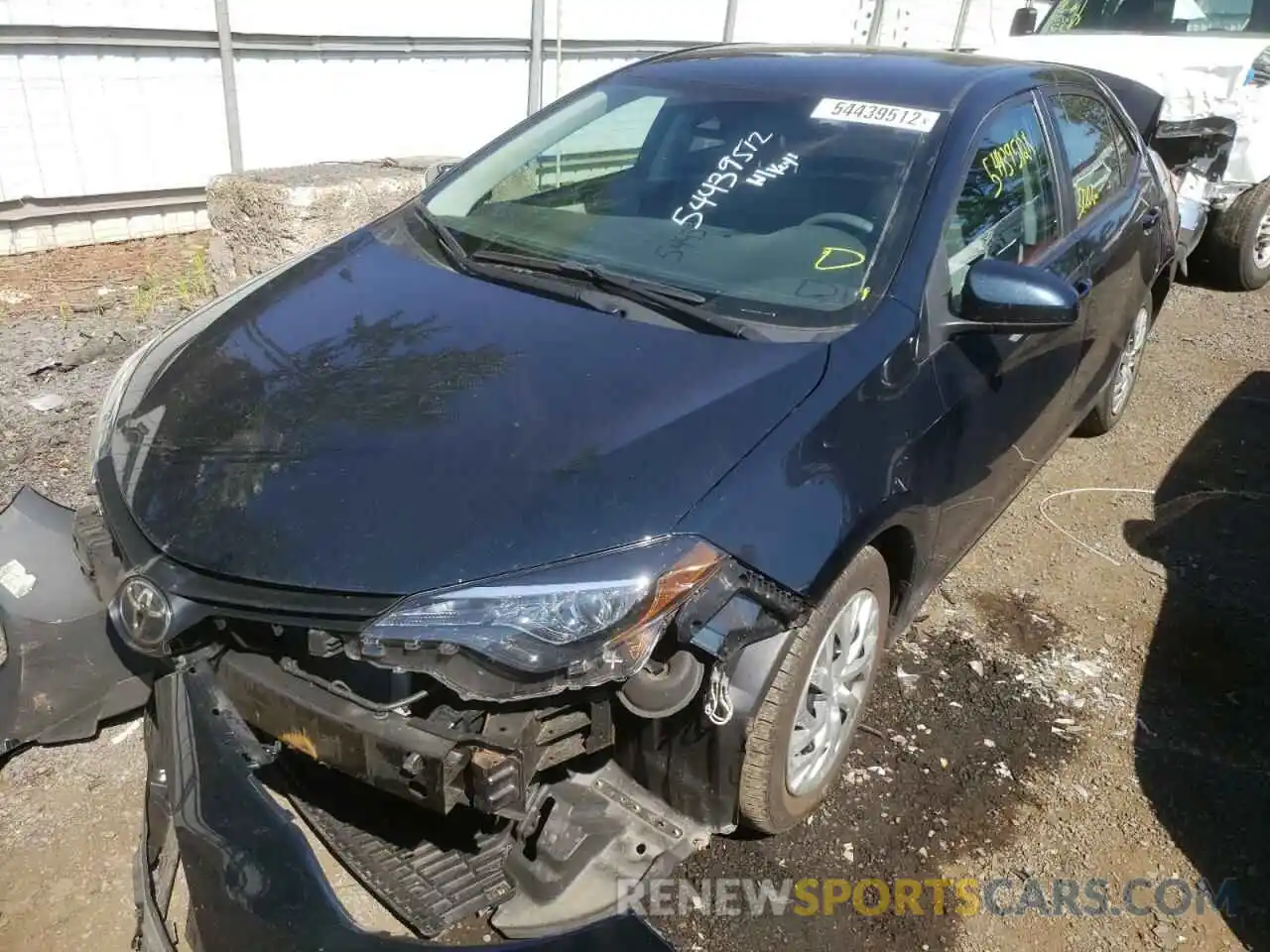 2 Photograph of a damaged car 2T1BURHE1KC243973 TOYOTA COROLLA 2019