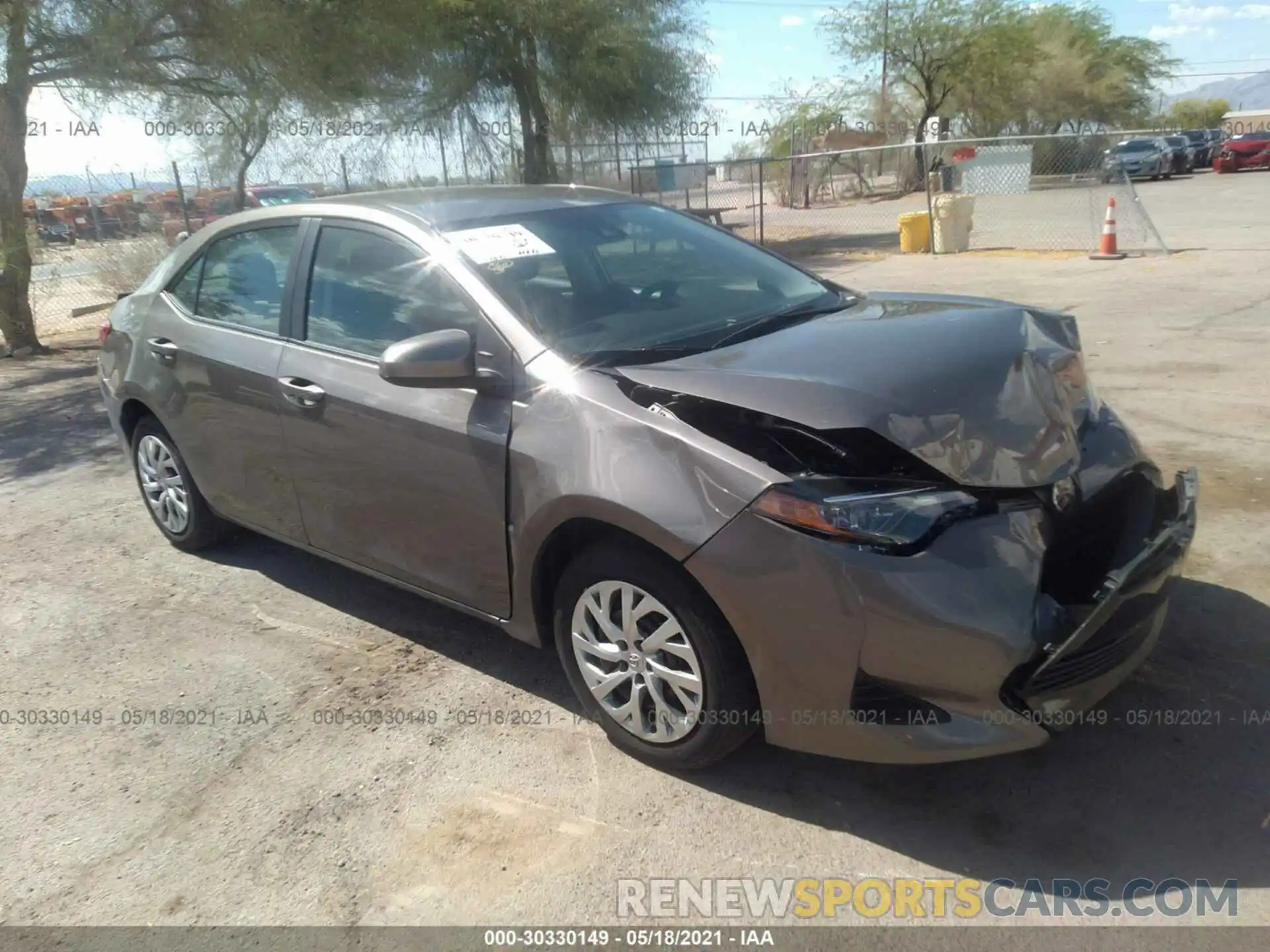 1 Photograph of a damaged car 2T1BURHE1KC245075 TOYOTA COROLLA 2019