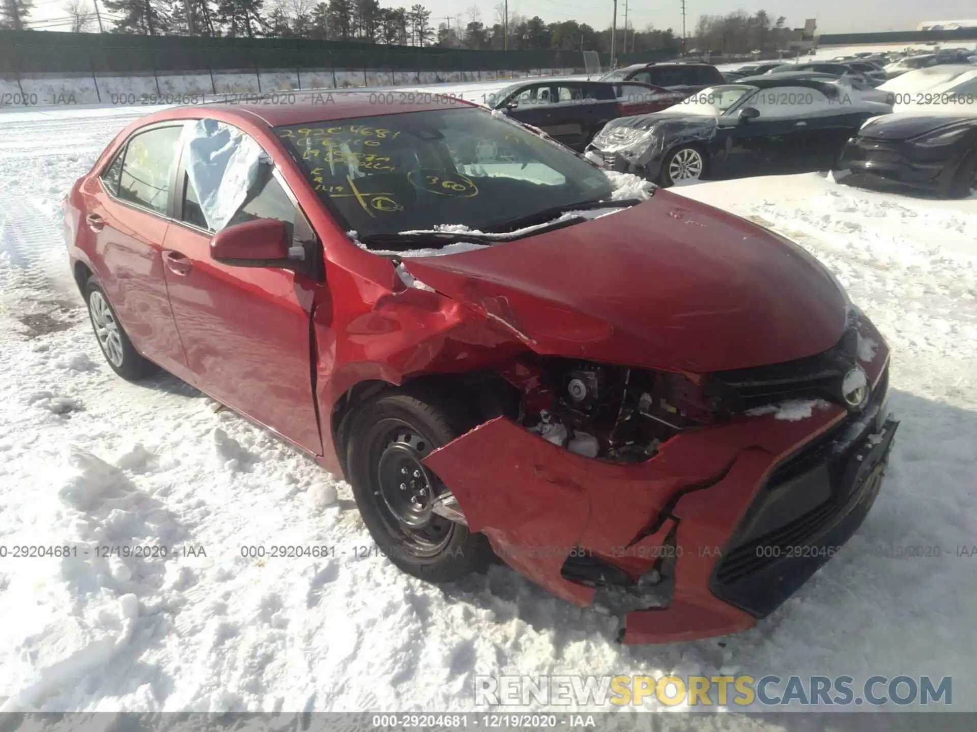 1 Photograph of a damaged car 2T1BURHE1KC246114 TOYOTA COROLLA 2019