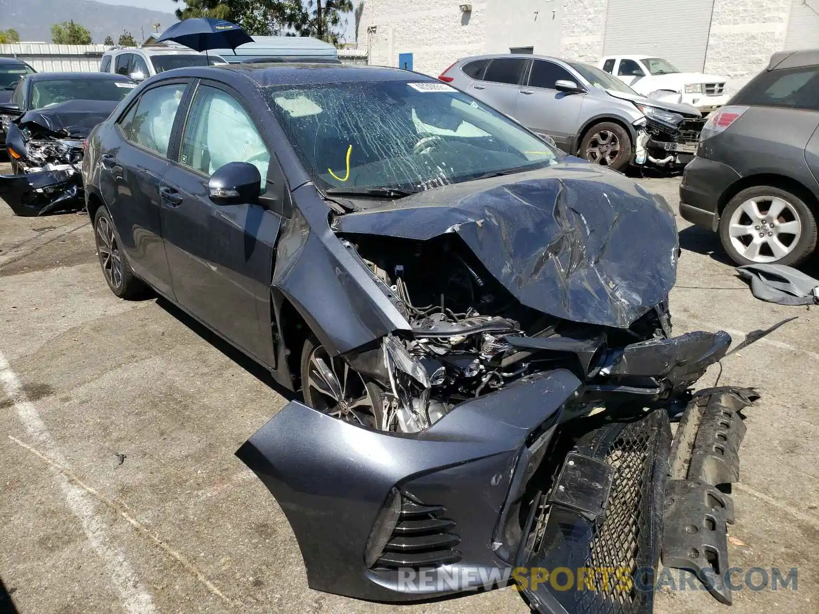 1 Photograph of a damaged car 2T1BURHE2KC125365 TOYOTA COROLLA 2019