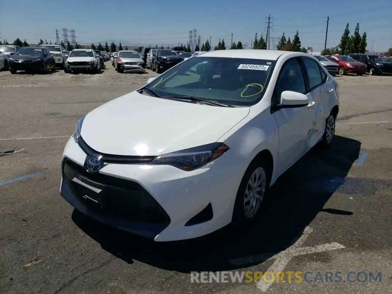 2 Photograph of a damaged car 2T1BURHE2KC128167 TOYOTA COROLLA 2019