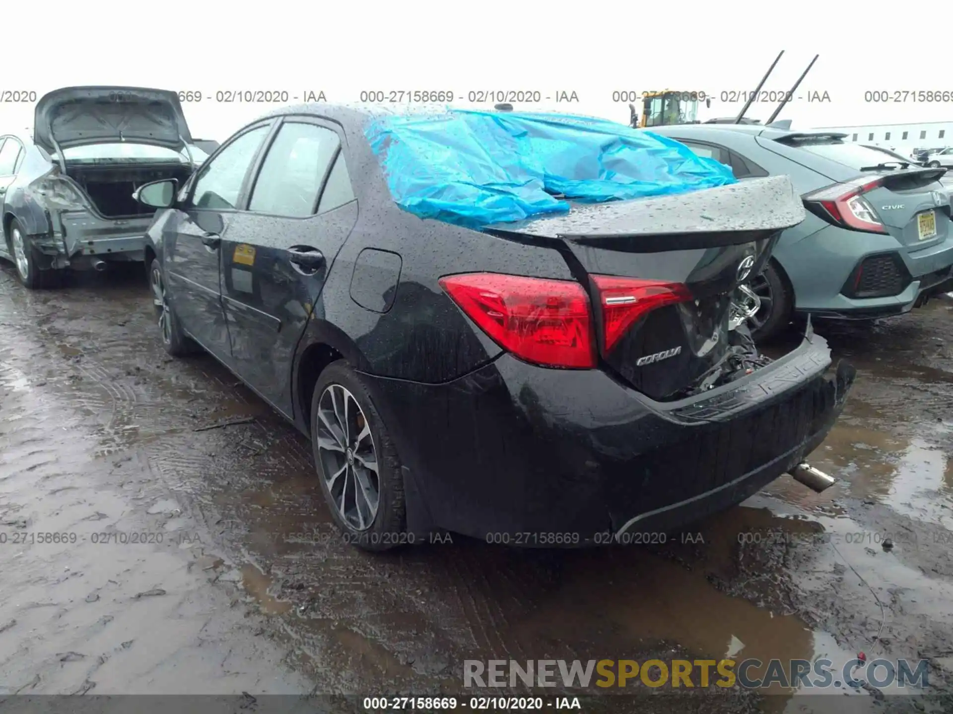 3 Photograph of a damaged car 2T1BURHE2KC129559 TOYOTA COROLLA 2019