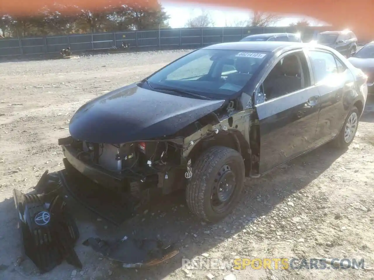 2 Photograph of a damaged car 2T1BURHE2KC130369 TOYOTA COROLLA 2019