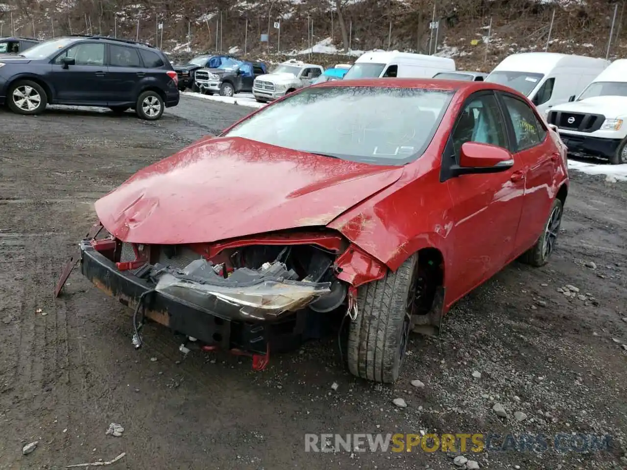 2 Photograph of a damaged car 2T1BURHE2KC130839 TOYOTA COROLLA 2019