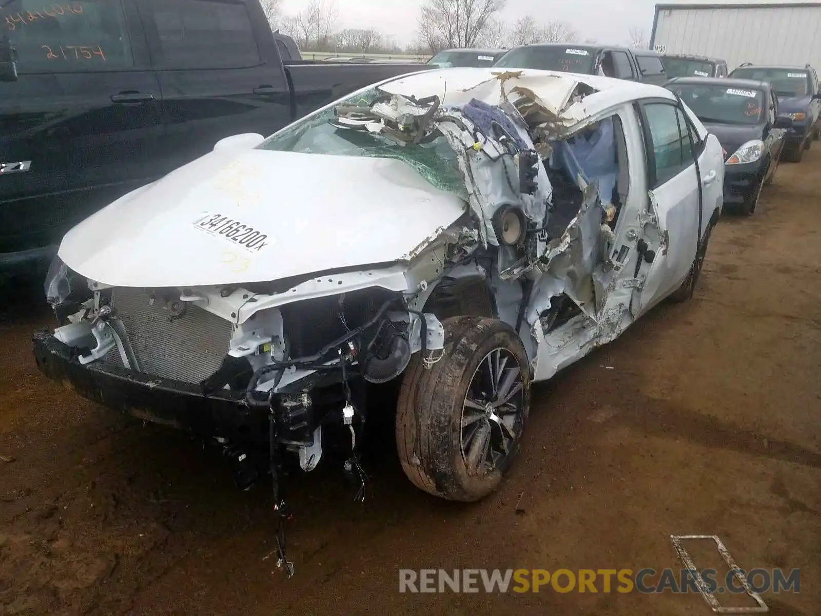 2 Photograph of a damaged car 2T1BURHE2KC134065 TOYOTA COROLLA 2019
