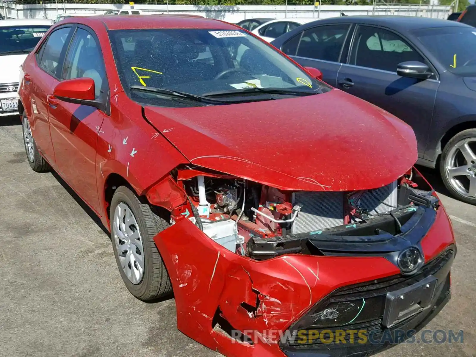 1 Photograph of a damaged car 2T1BURHE2KC135541 TOYOTA COROLLA 2019