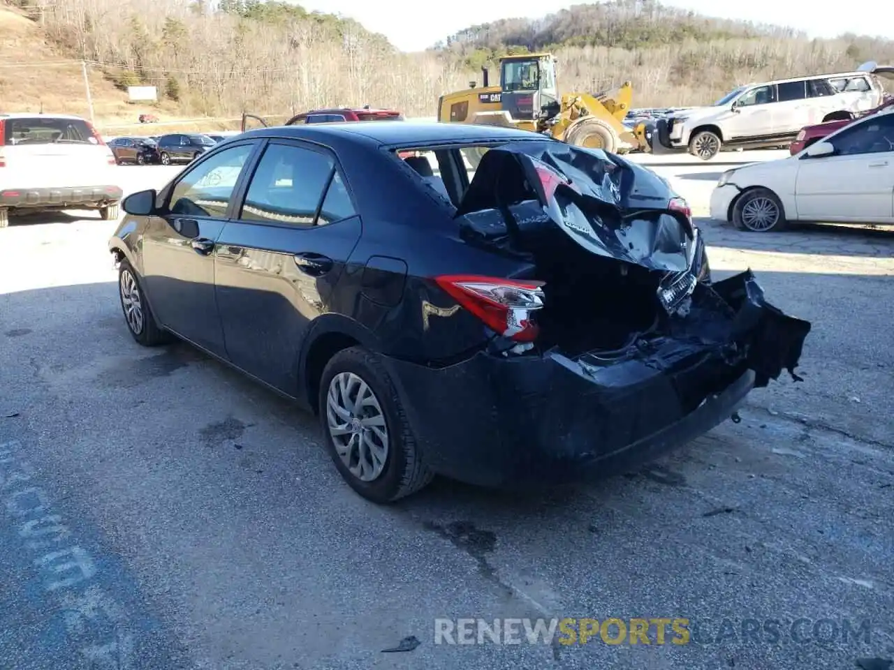 3 Photograph of a damaged car 2T1BURHE2KC135734 TOYOTA COROLLA 2019