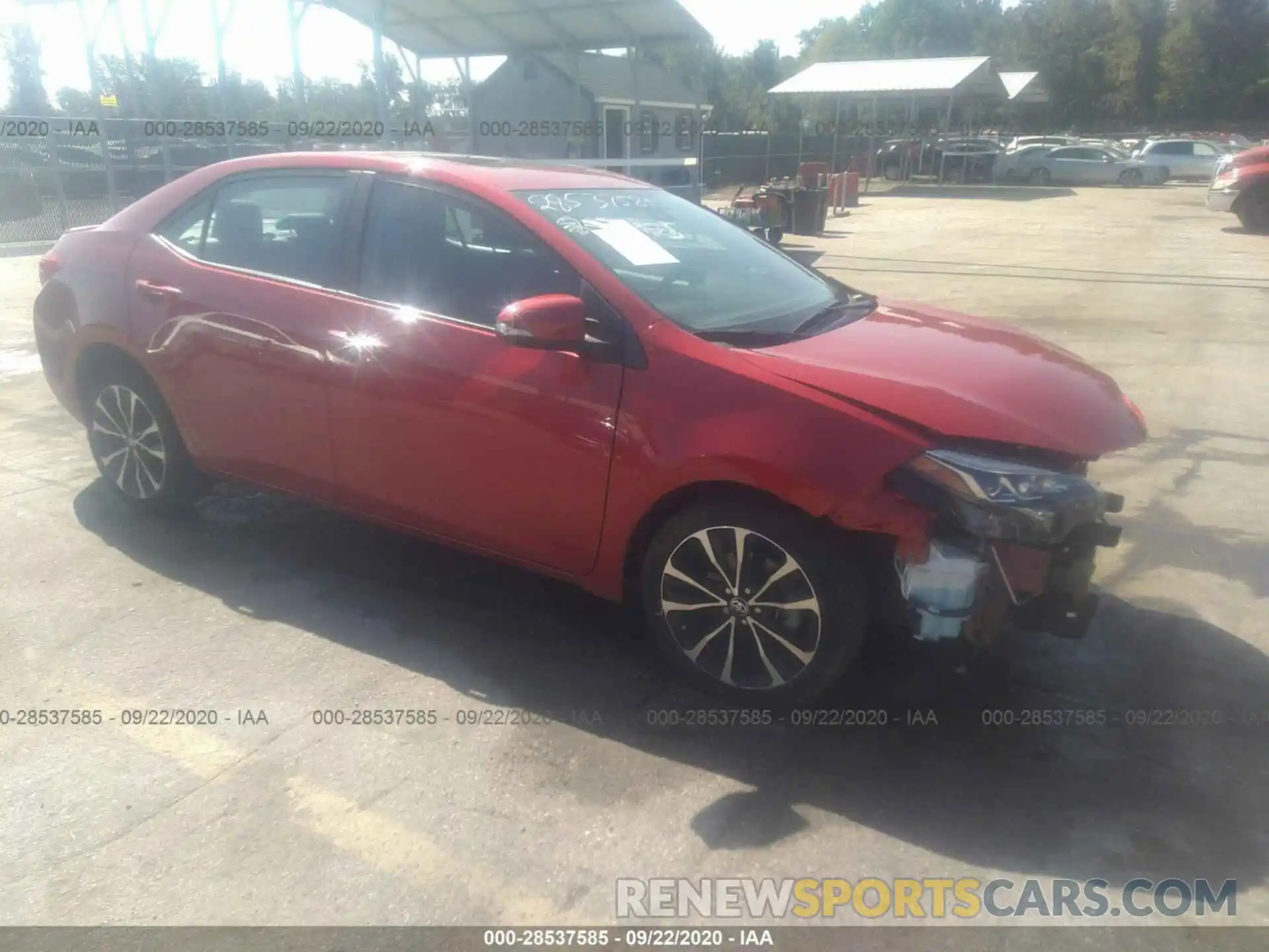 1 Photograph of a damaged car 2T1BURHE2KC135877 TOYOTA COROLLA 2019