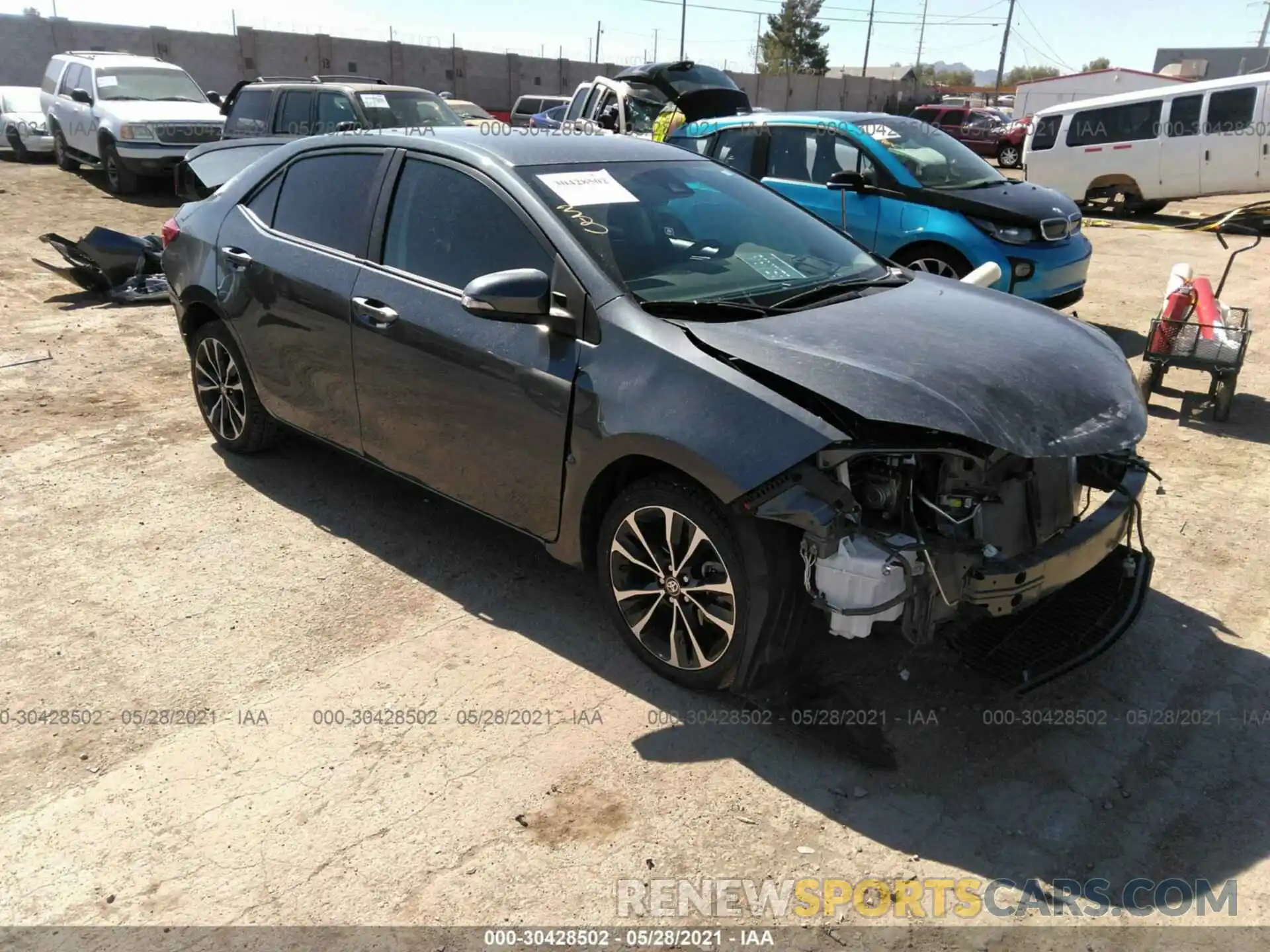 1 Photograph of a damaged car 2T1BURHE2KC136883 TOYOTA COROLLA 2019