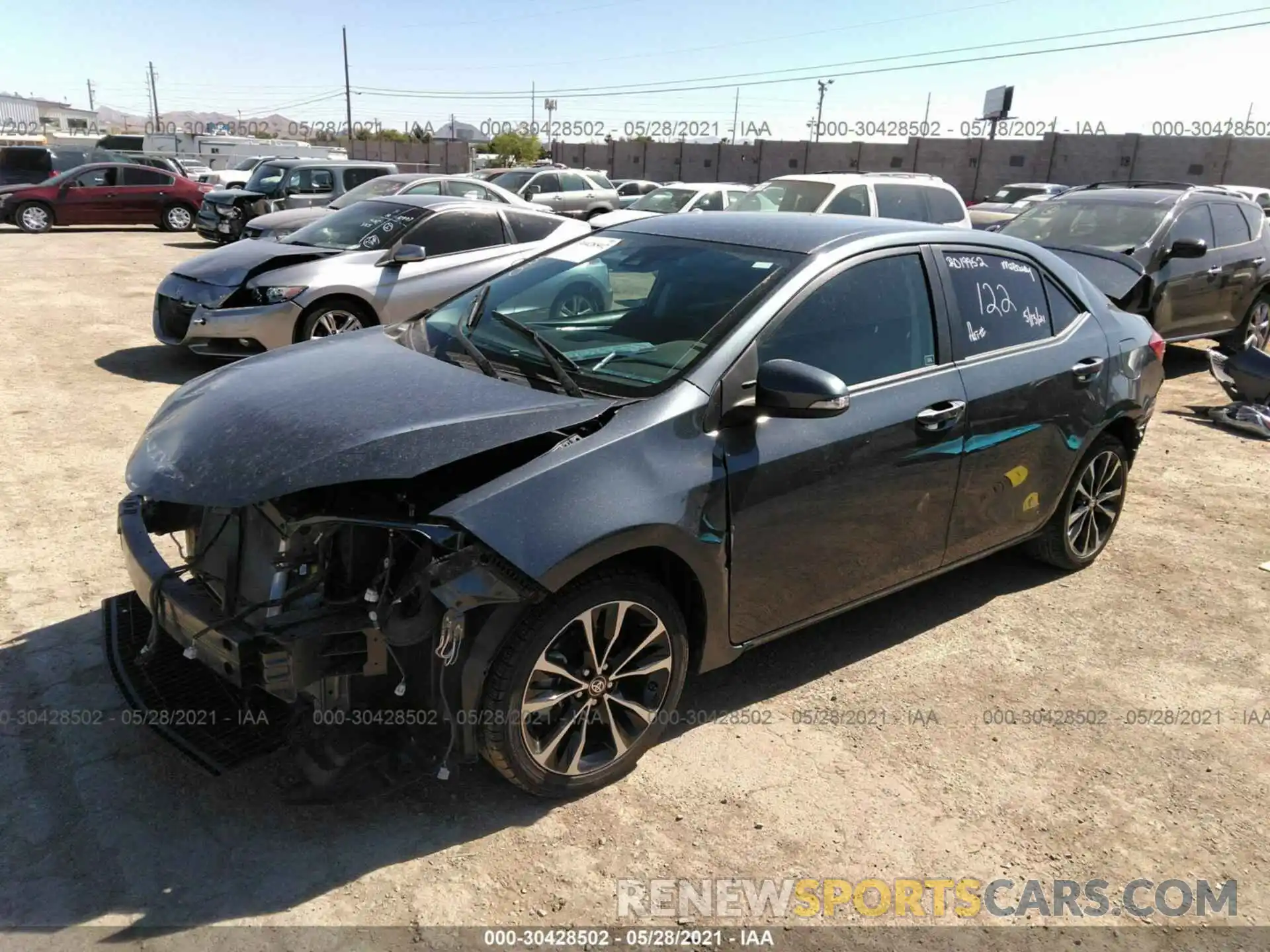 2 Photograph of a damaged car 2T1BURHE2KC136883 TOYOTA COROLLA 2019