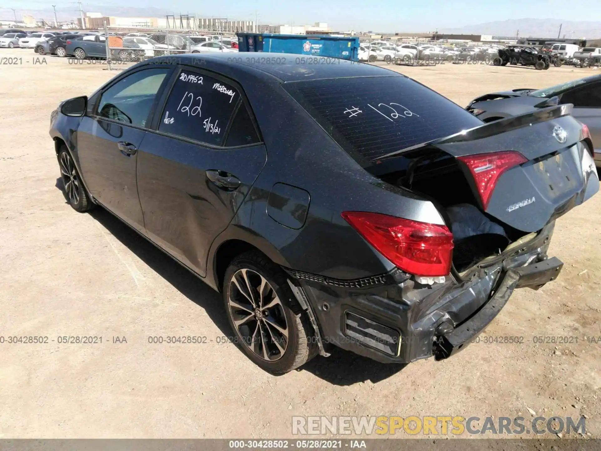 3 Photograph of a damaged car 2T1BURHE2KC136883 TOYOTA COROLLA 2019