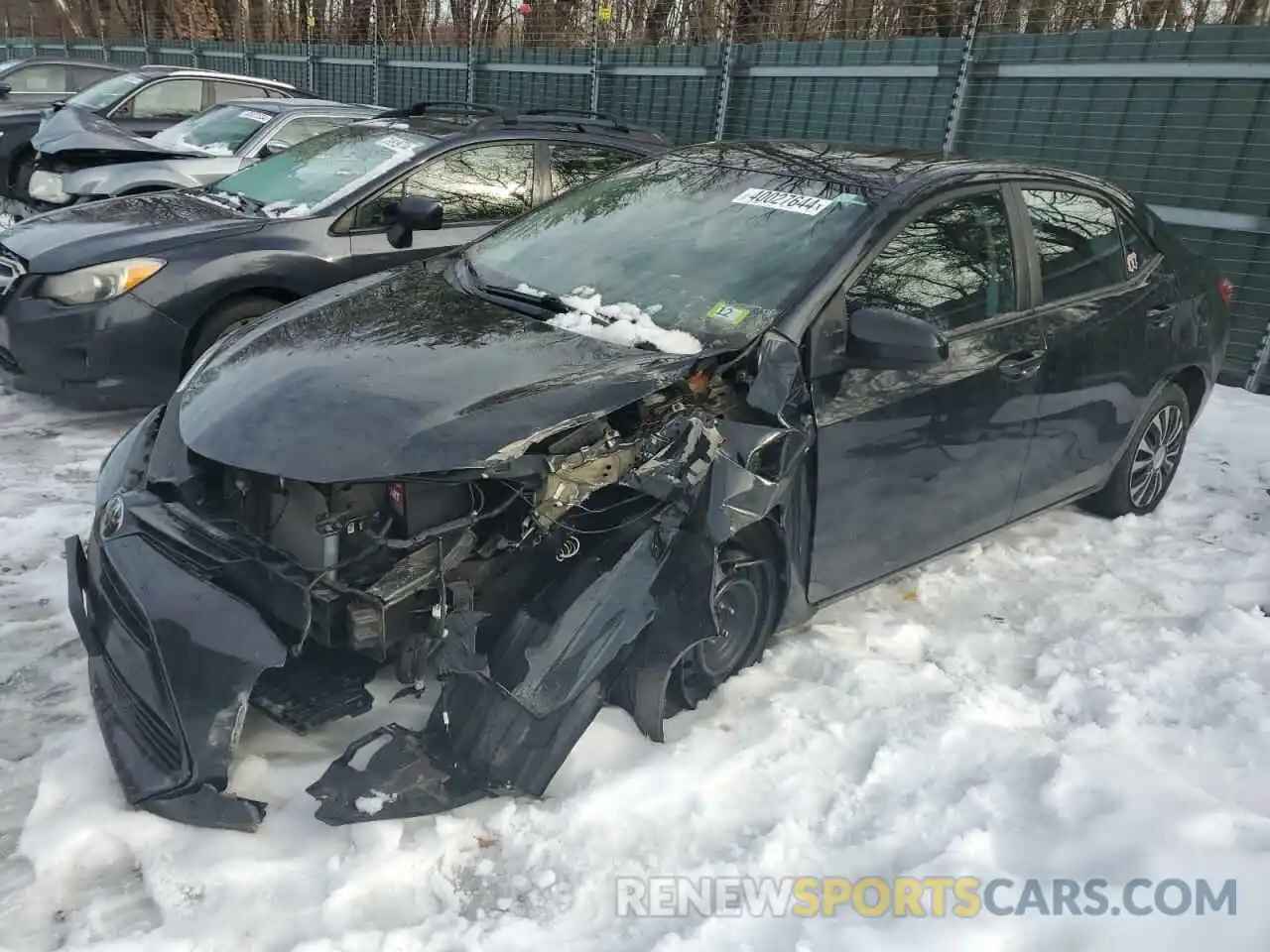 1 Photograph of a damaged car 2T1BURHE2KC137337 TOYOTA COROLLA 2019