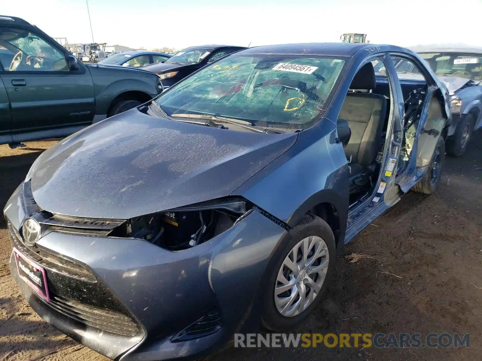 2 Photograph of a damaged car 2T1BURHE2KC138505 TOYOTA COROLLA 2019