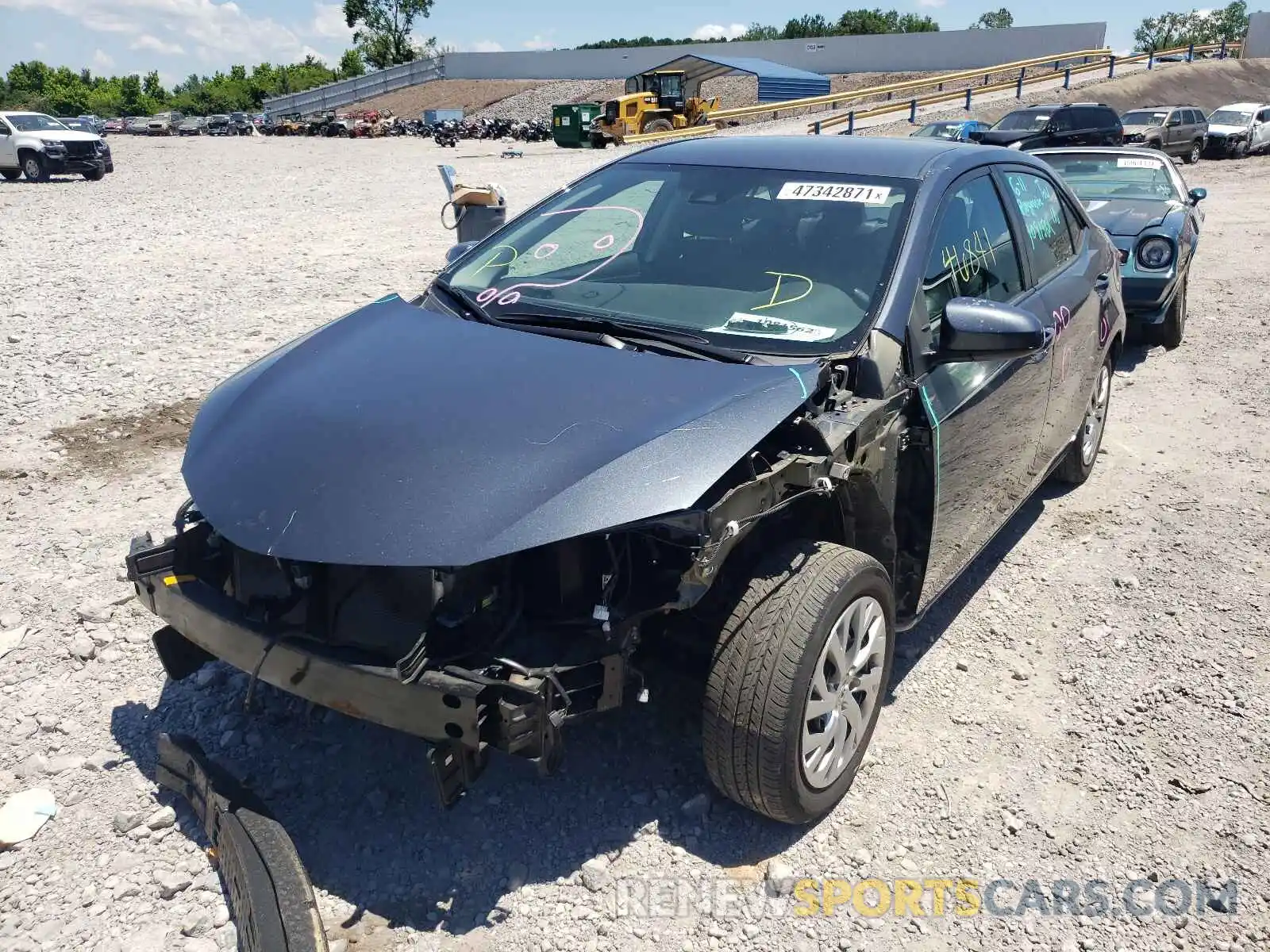 2 Photograph of a damaged car 2T1BURHE2KC141341 TOYOTA COROLLA 2019