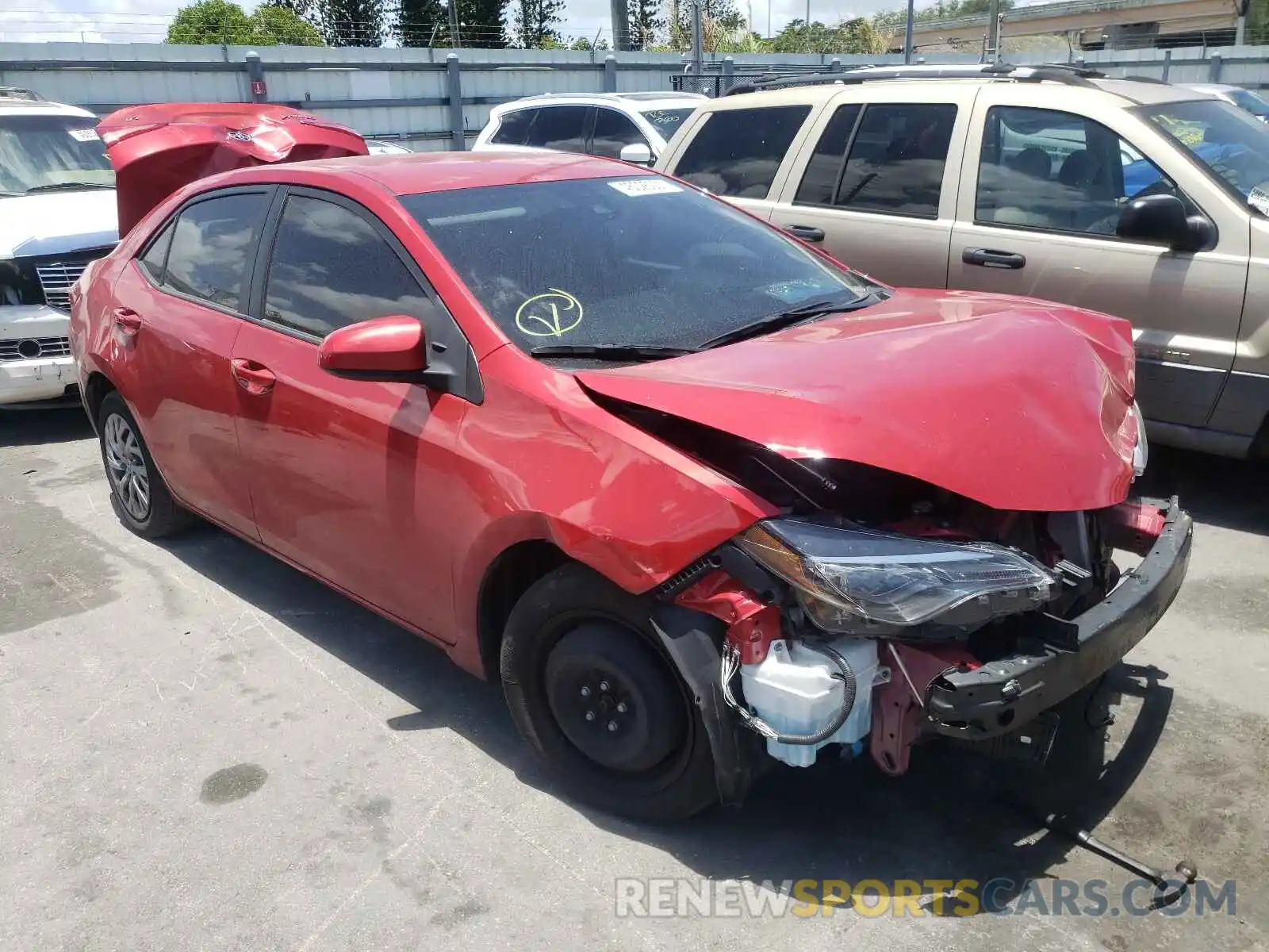 1 Photograph of a damaged car 2T1BURHE2KC147446 TOYOTA COROLLA 2019