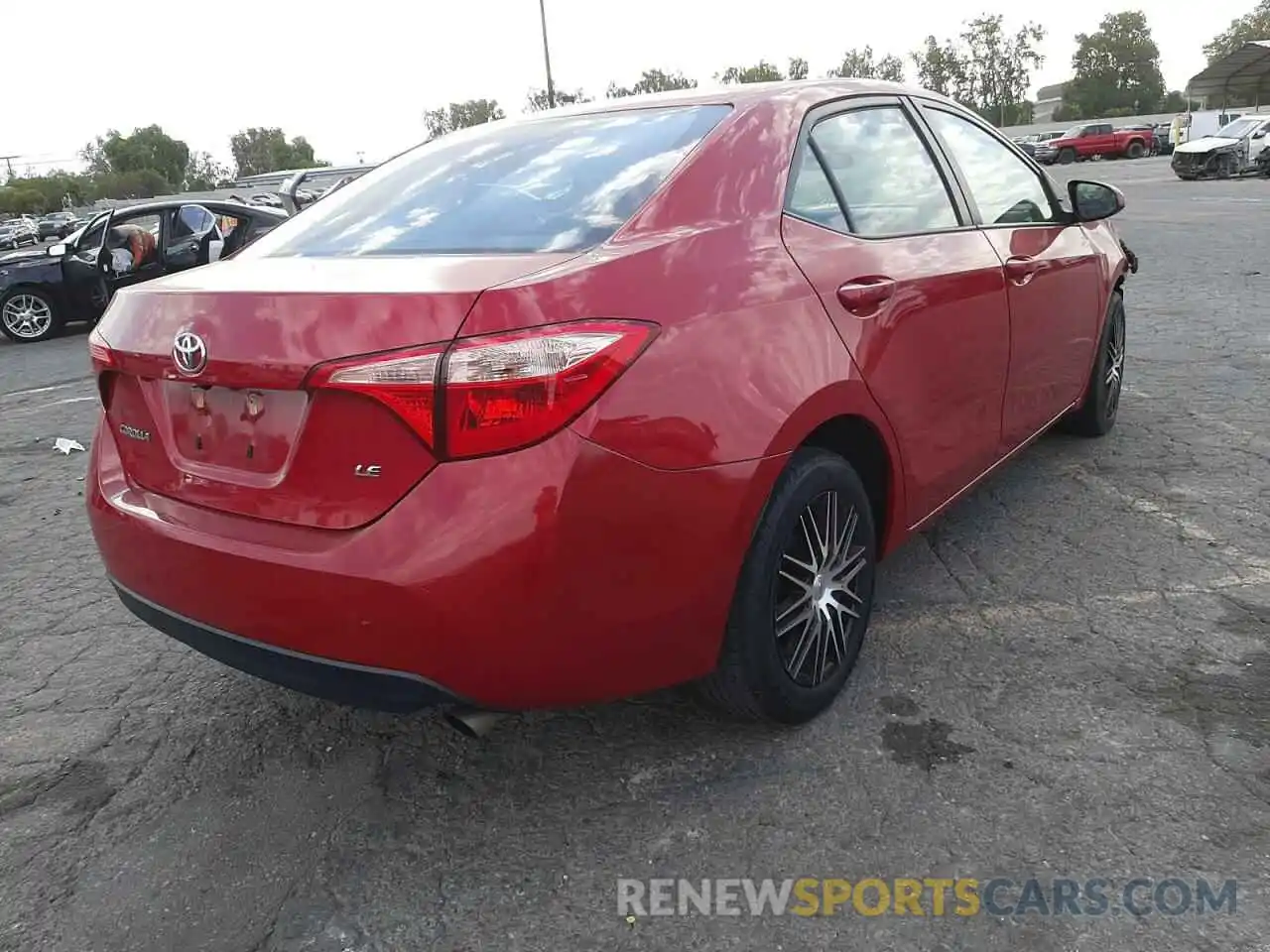 4 Photograph of a damaged car 2T1BURHE2KC148063 TOYOTA COROLLA 2019