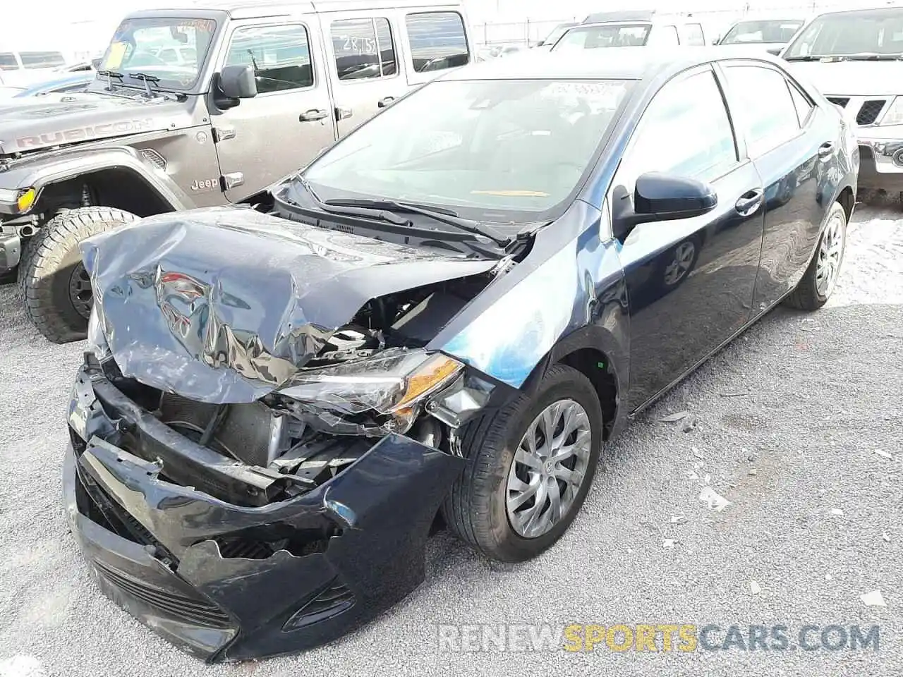 2 Photograph of a damaged car 2T1BURHE2KC148189 TOYOTA COROLLA 2019