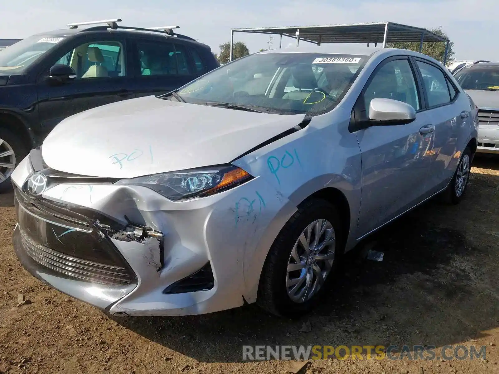 2 Photograph of a damaged car 2T1BURHE2KC152890 TOYOTA COROLLA 2019