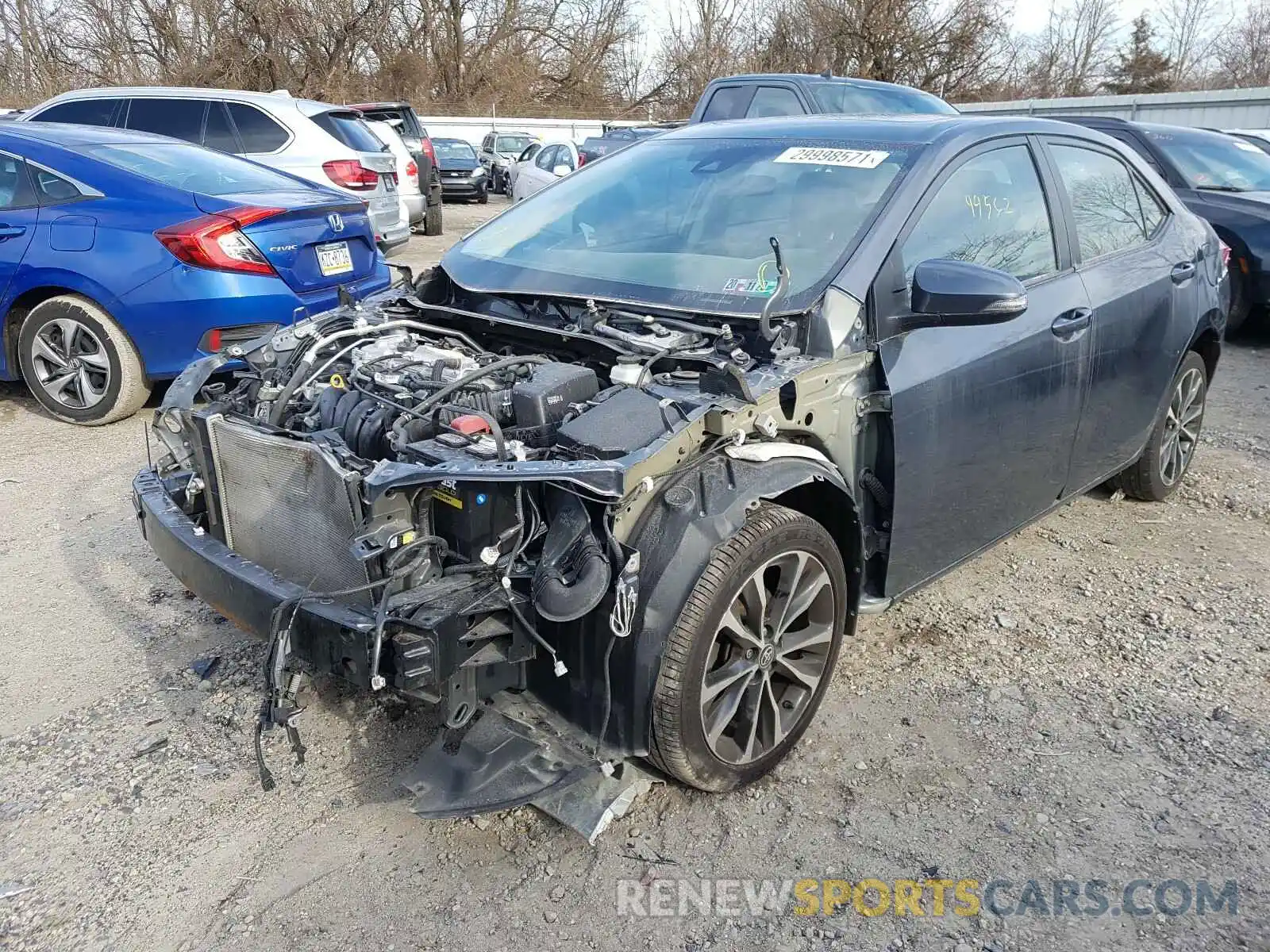 2 Photograph of a damaged car 2T1BURHE2KC153540 TOYOTA COROLLA 2019