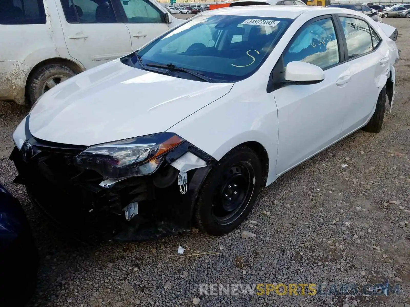 2 Photograph of a damaged car 2T1BURHE2KC161136 TOYOTA COROLLA 2019