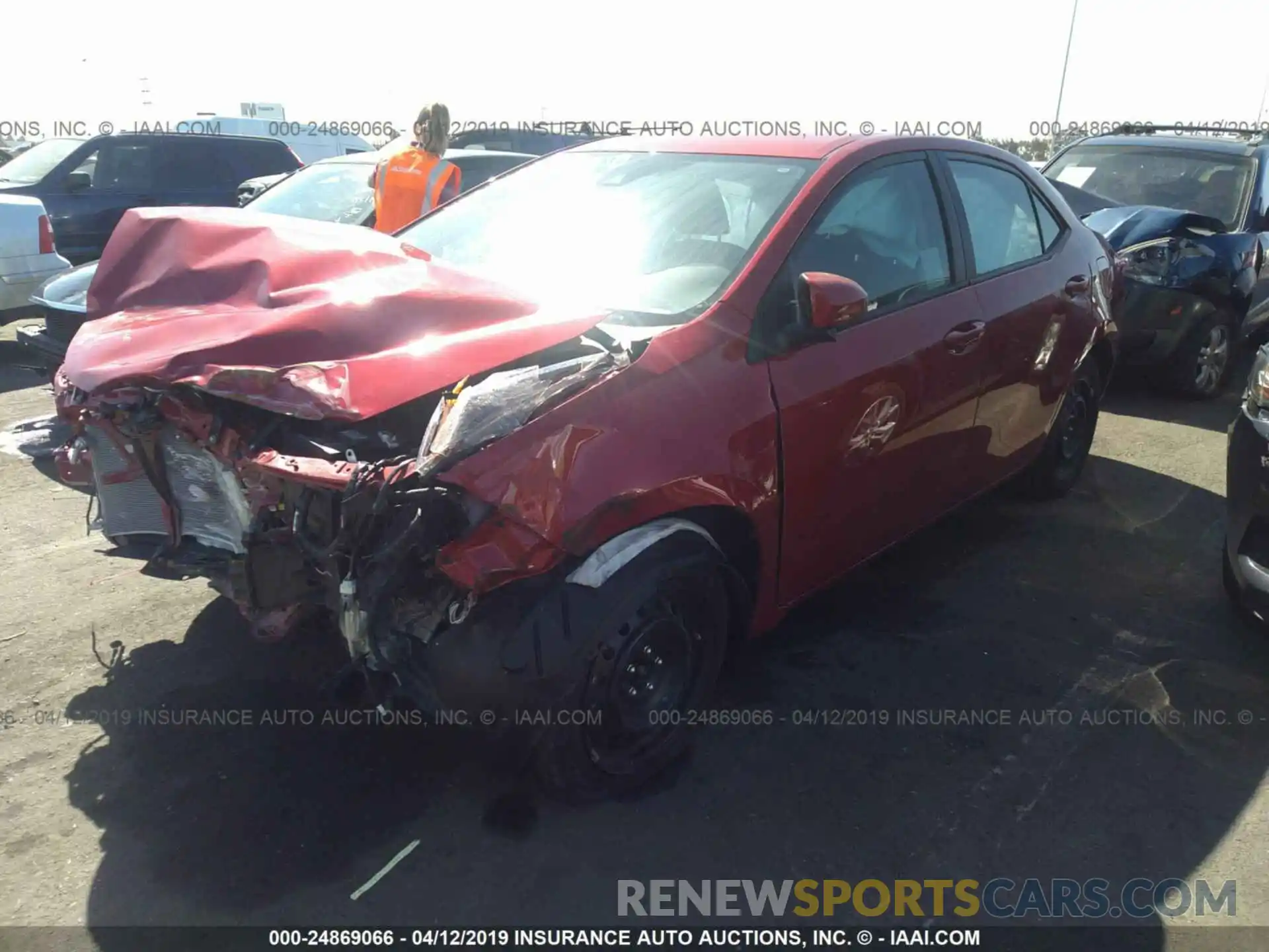 2 Photograph of a damaged car 2T1BURHE2KC163128 TOYOTA COROLLA 2019