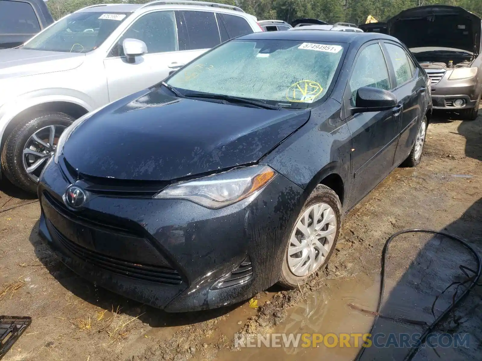 2 Photograph of a damaged car 2T1BURHE2KC163453 TOYOTA COROLLA 2019