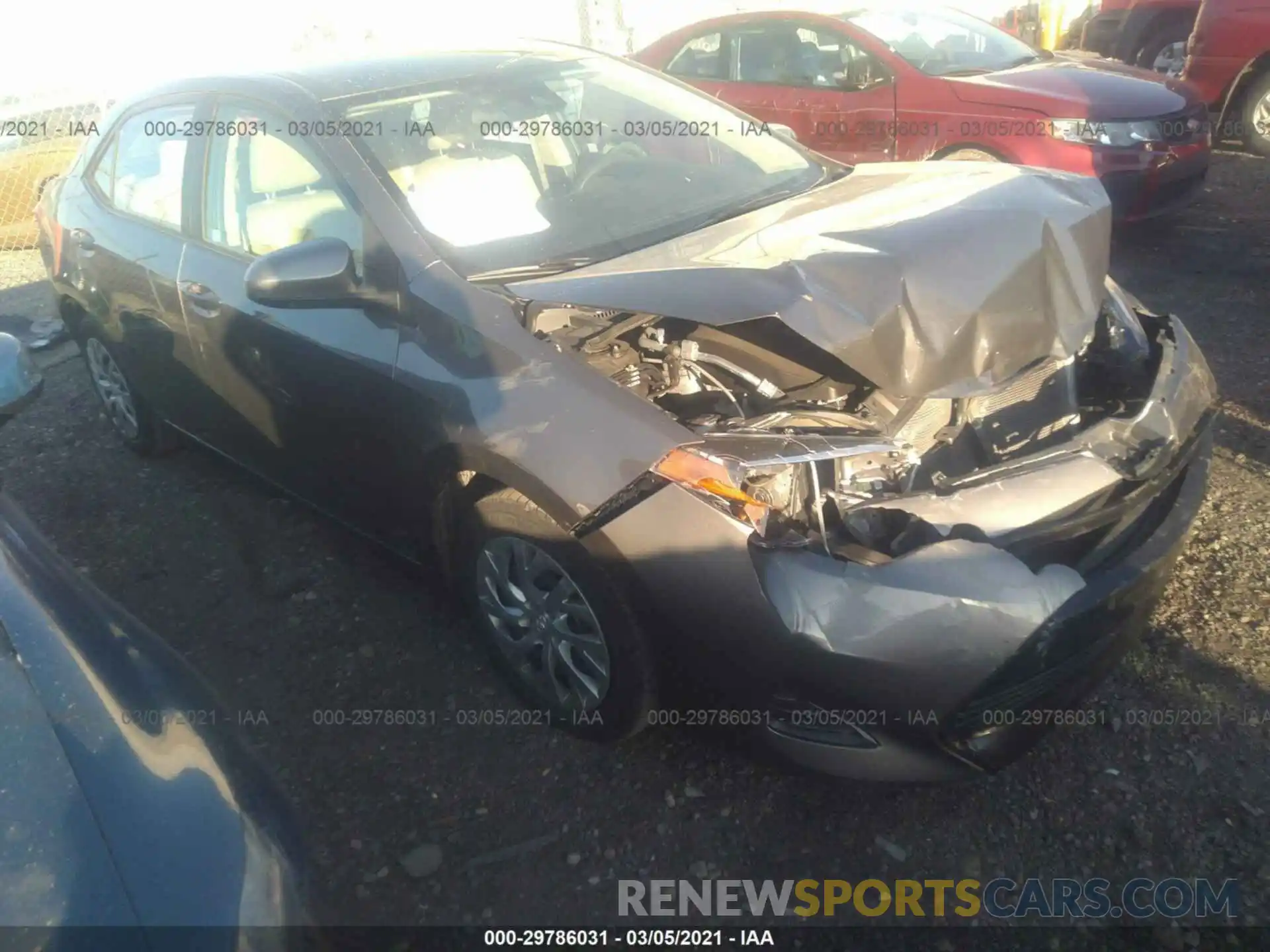 1 Photograph of a damaged car 2T1BURHE2KC165655 TOYOTA COROLLA 2019