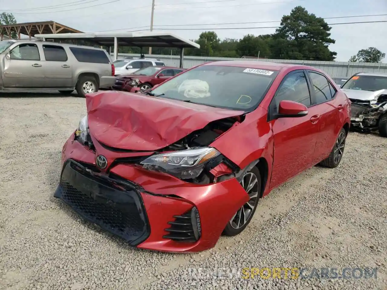 2 Photograph of a damaged car 2T1BURHE2KC168944 TOYOTA COROLLA 2019