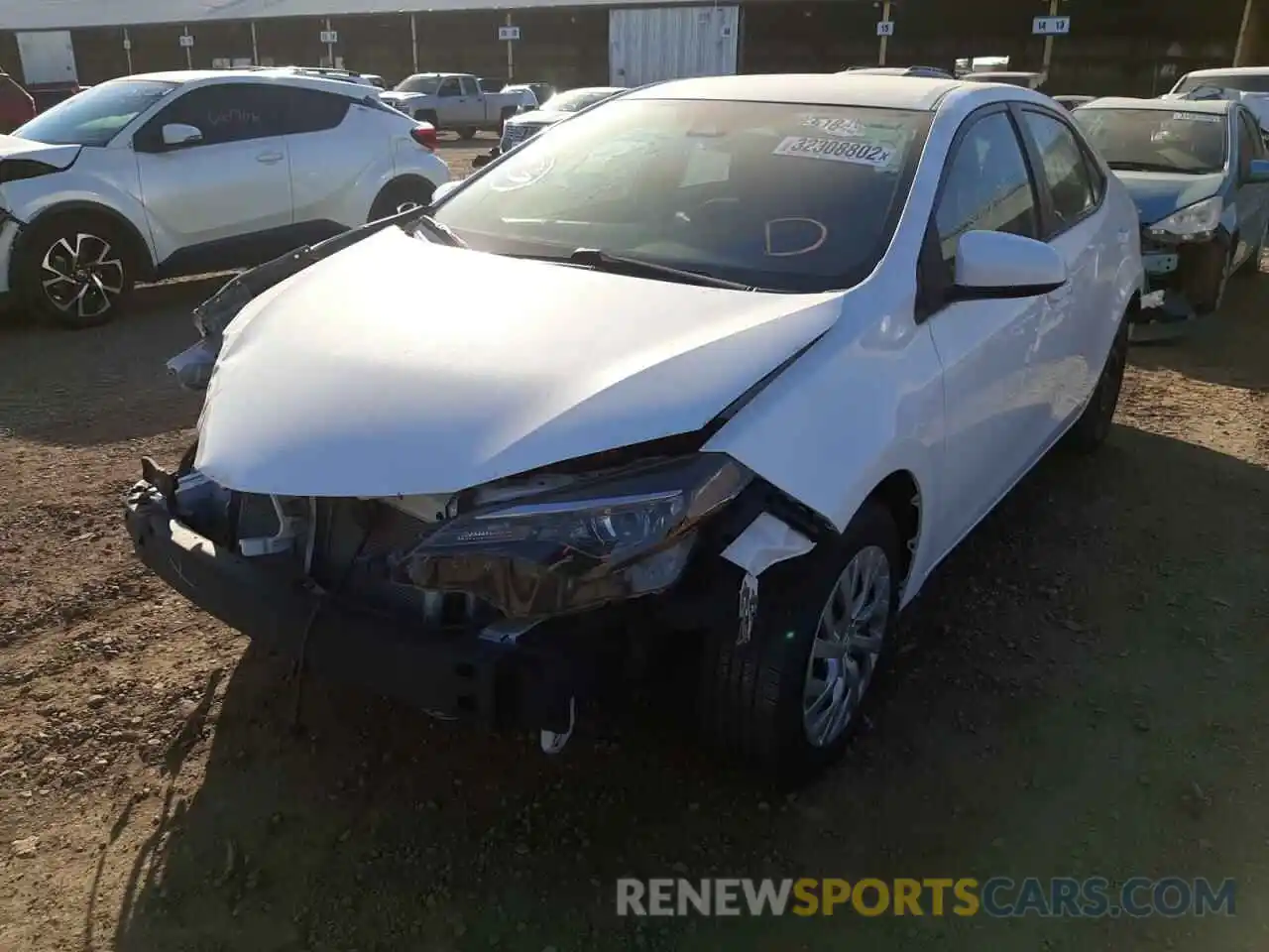 2 Photograph of a damaged car 2T1BURHE2KC169205 TOYOTA COROLLA 2019