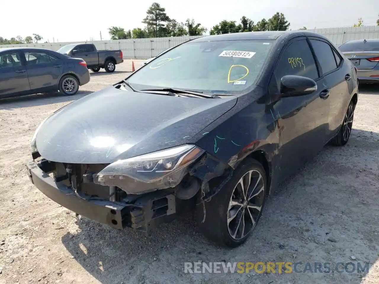 2 Photograph of a damaged car 2T1BURHE2KC169995 TOYOTA COROLLA 2019