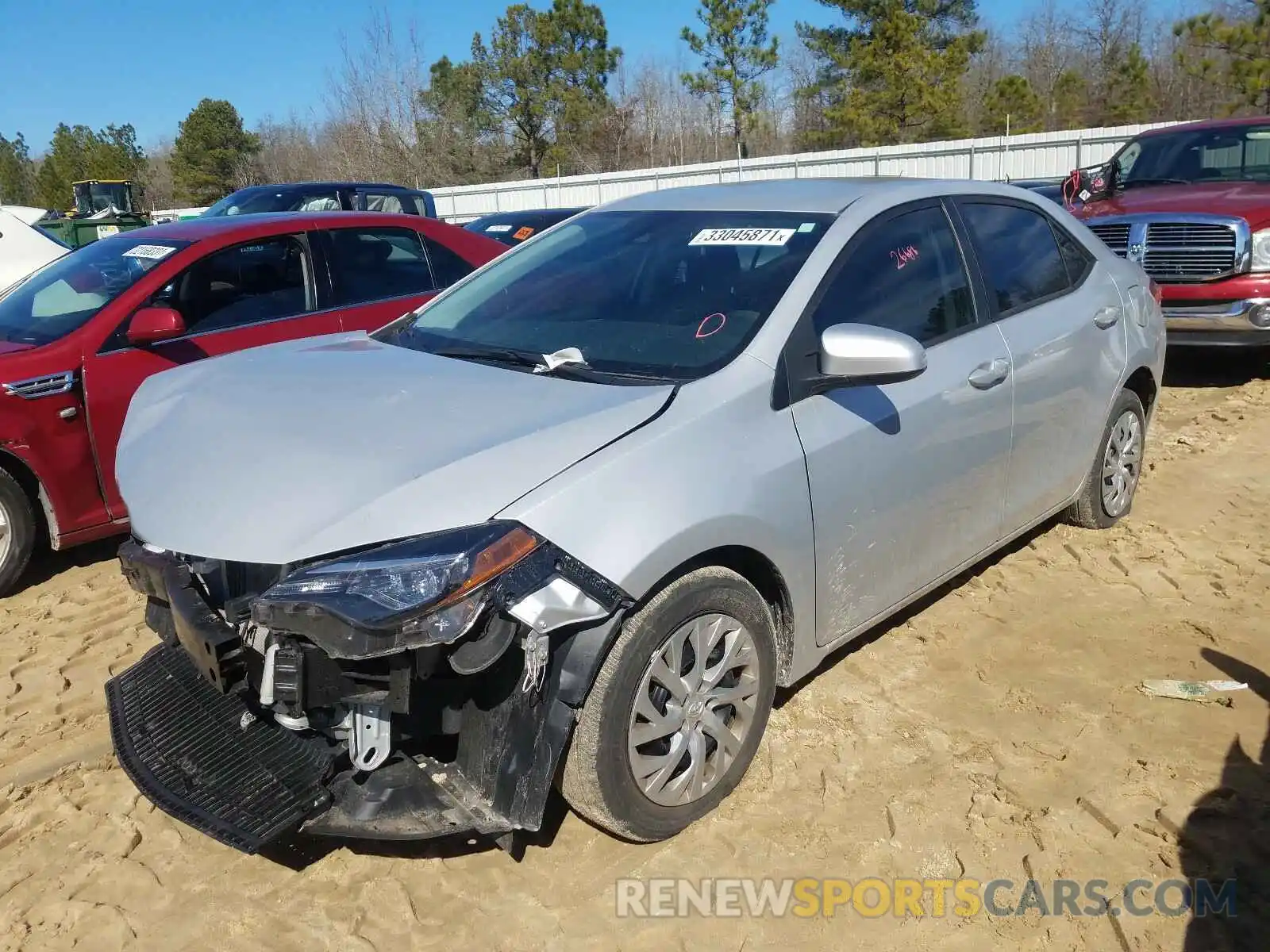 2 Photograph of a damaged car 2T1BURHE2KC172007 TOYOTA COROLLA 2019