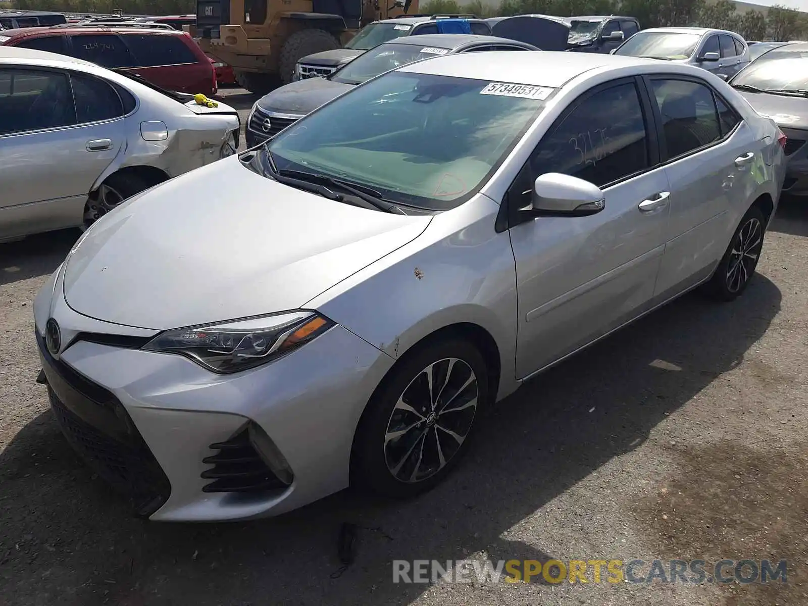 2 Photograph of a damaged car 2T1BURHE2KC172590 TOYOTA COROLLA 2019