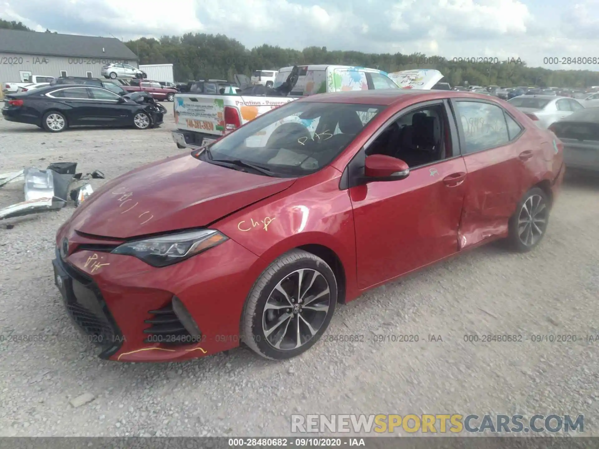 2 Photograph of a damaged car 2T1BURHE2KC172606 TOYOTA COROLLA 2019