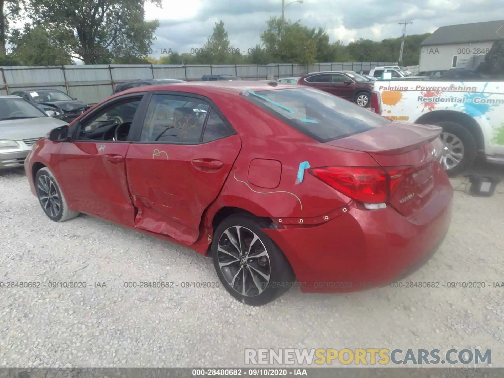 3 Photograph of a damaged car 2T1BURHE2KC172606 TOYOTA COROLLA 2019