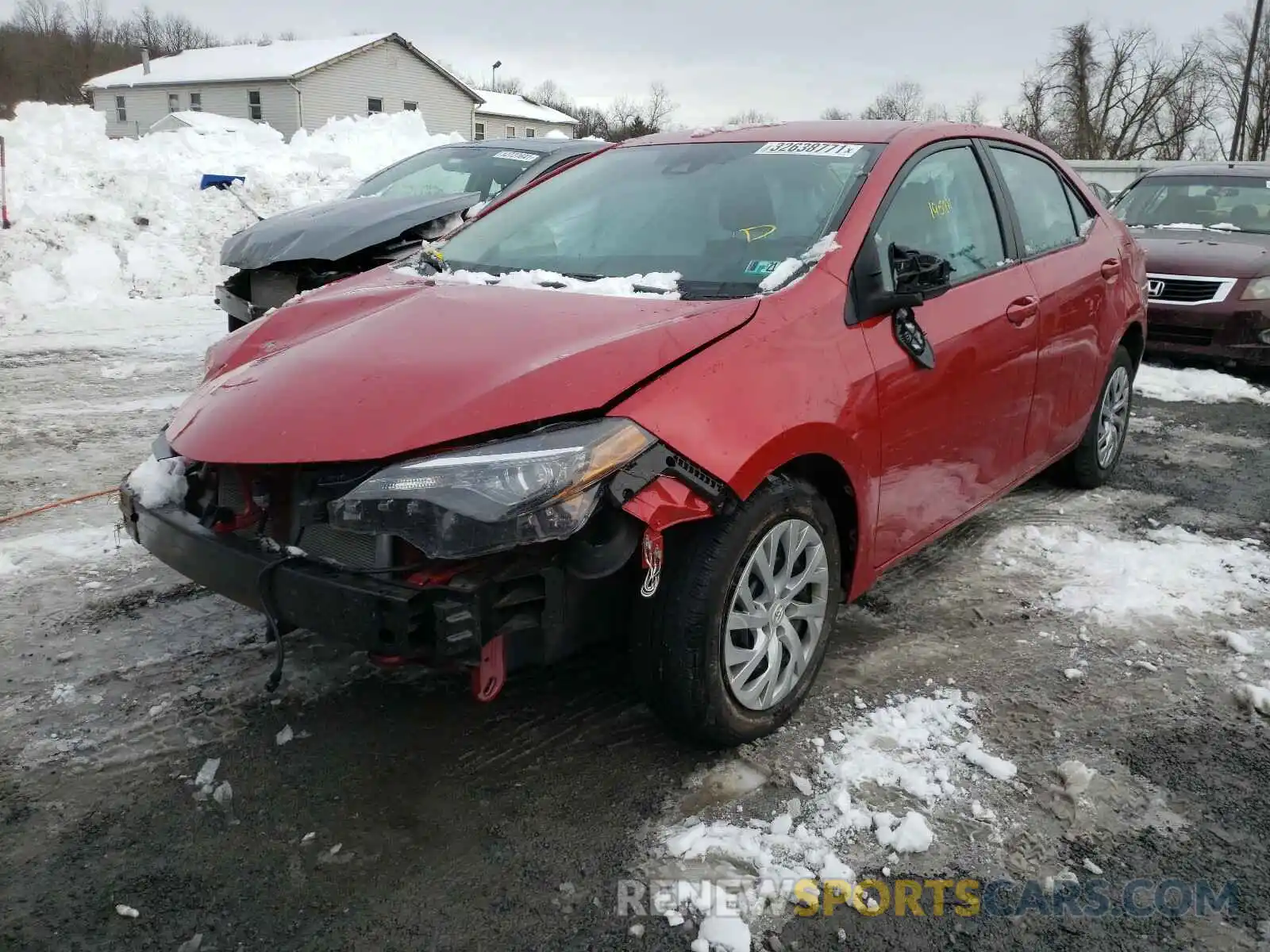 2 Photograph of a damaged car 2T1BURHE2KC173903 TOYOTA COROLLA 2019