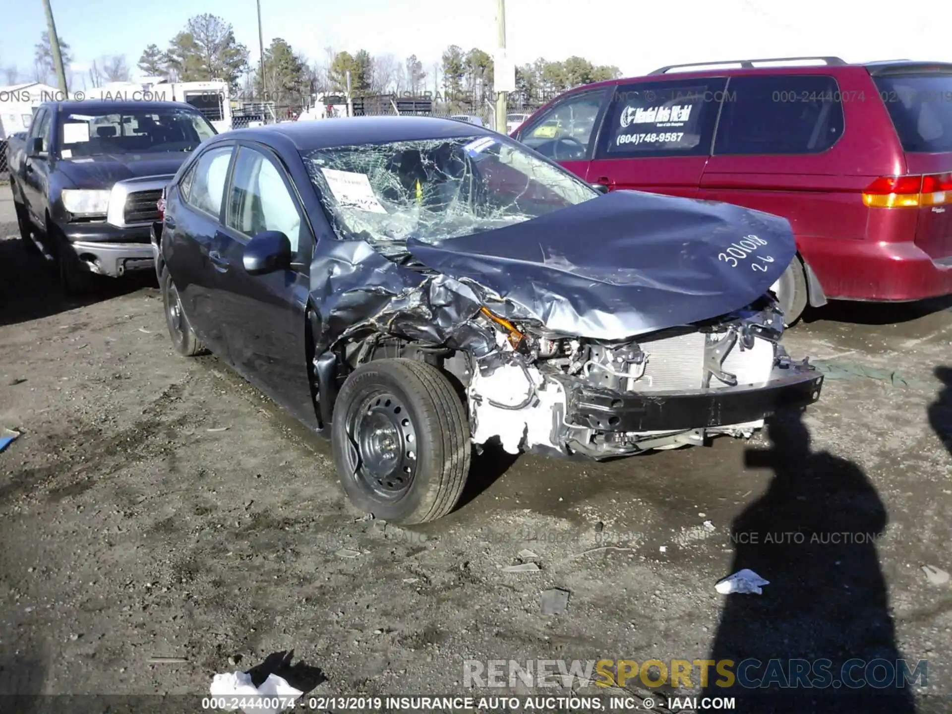 1 Photograph of a damaged car 2T1BURHE2KC174856 TOYOTA COROLLA 2019