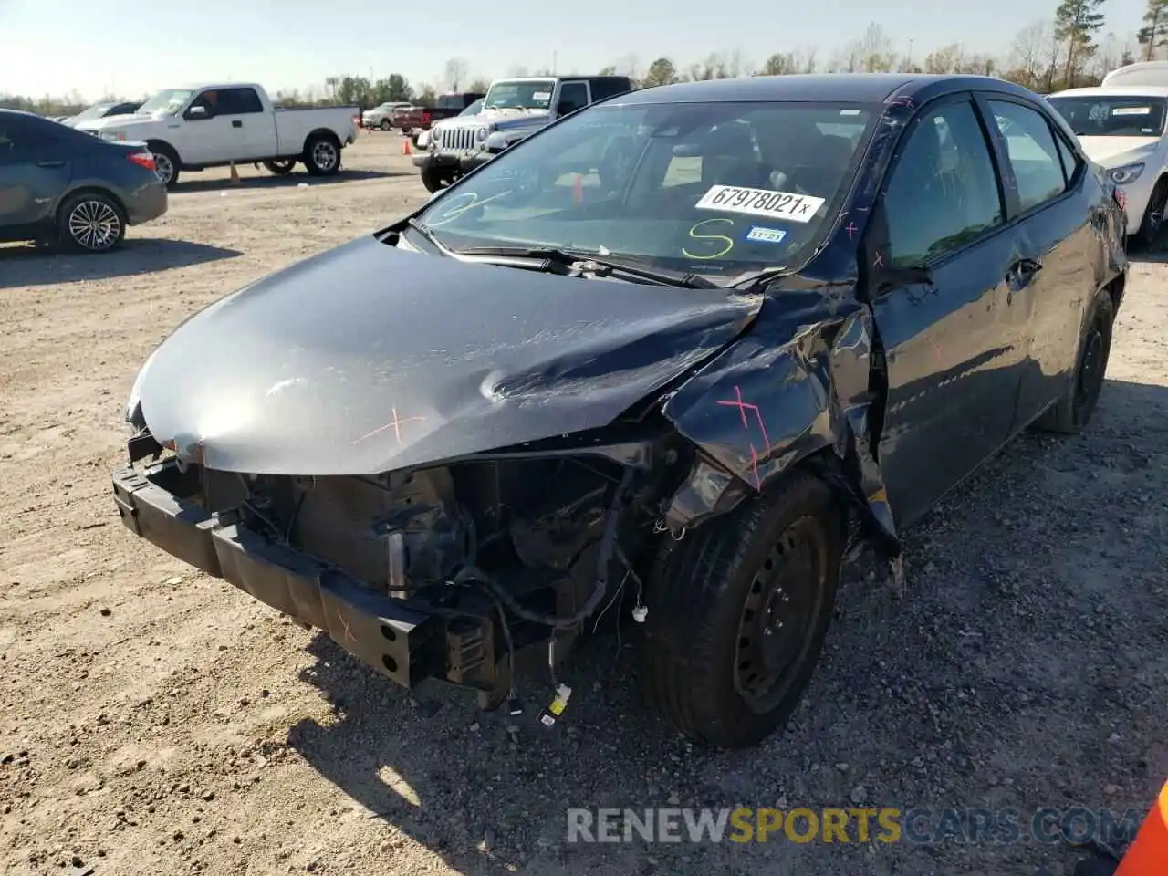 2 Photograph of a damaged car 2T1BURHE2KC175585 TOYOTA COROLLA 2019