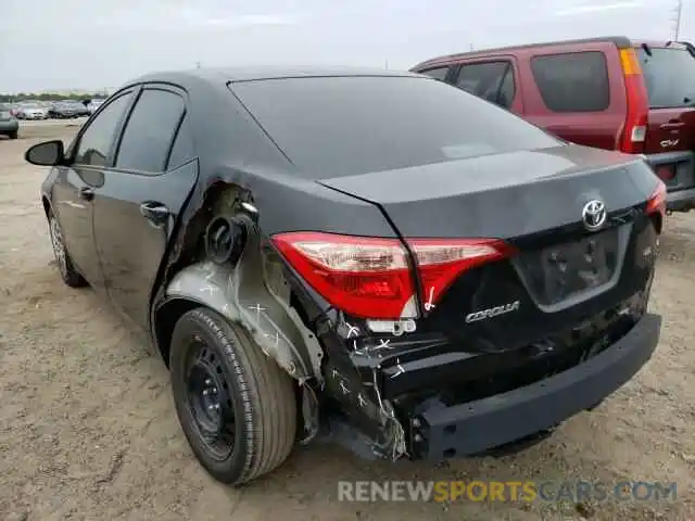 3 Photograph of a damaged car 2T1BURHE2KC175652 TOYOTA COROLLA 2019