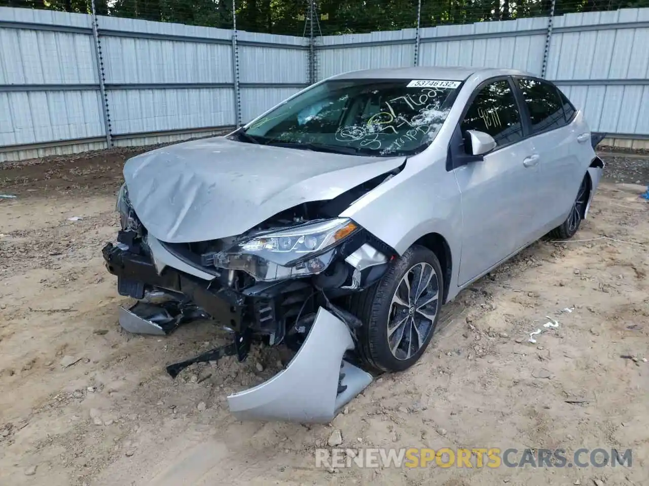 2 Photograph of a damaged car 2T1BURHE2KC176204 TOYOTA COROLLA 2019