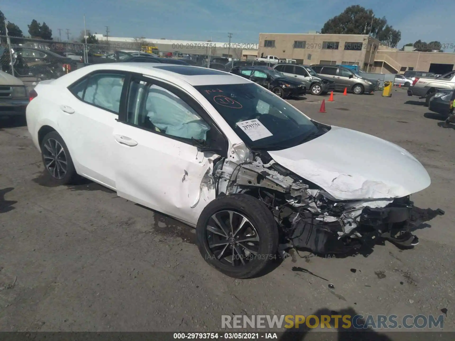 1 Photograph of a damaged car 2T1BURHE2KC177059 TOYOTA COROLLA 2019