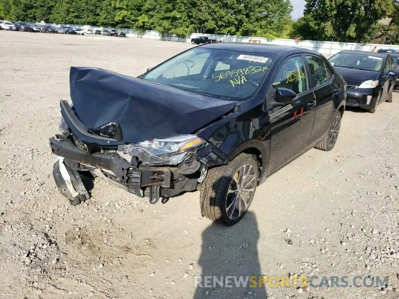 2 Photograph of a damaged car 2T1BURHE2KC177496 TOYOTA COROLLA 2019