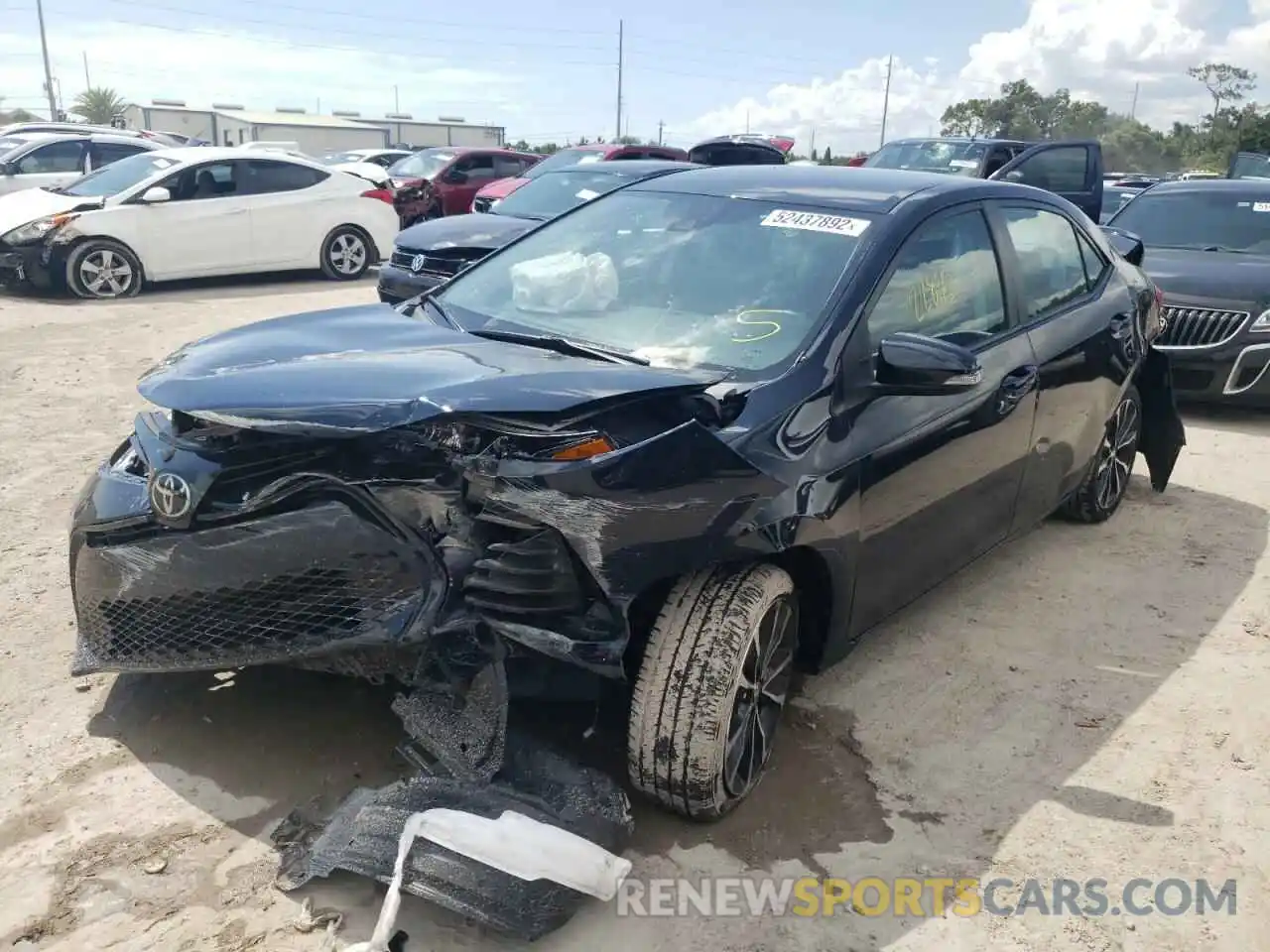 2 Photograph of a damaged car 2T1BURHE2KC178275 TOYOTA COROLLA 2019