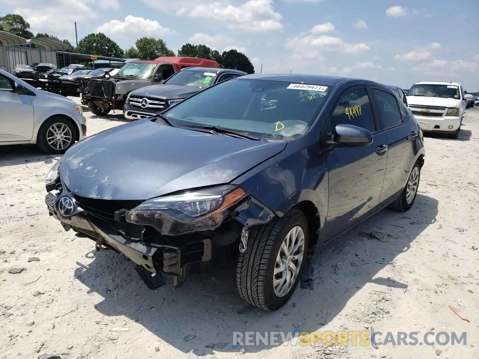 2 Photograph of a damaged car 2T1BURHE2KC178616 TOYOTA COROLLA 2019