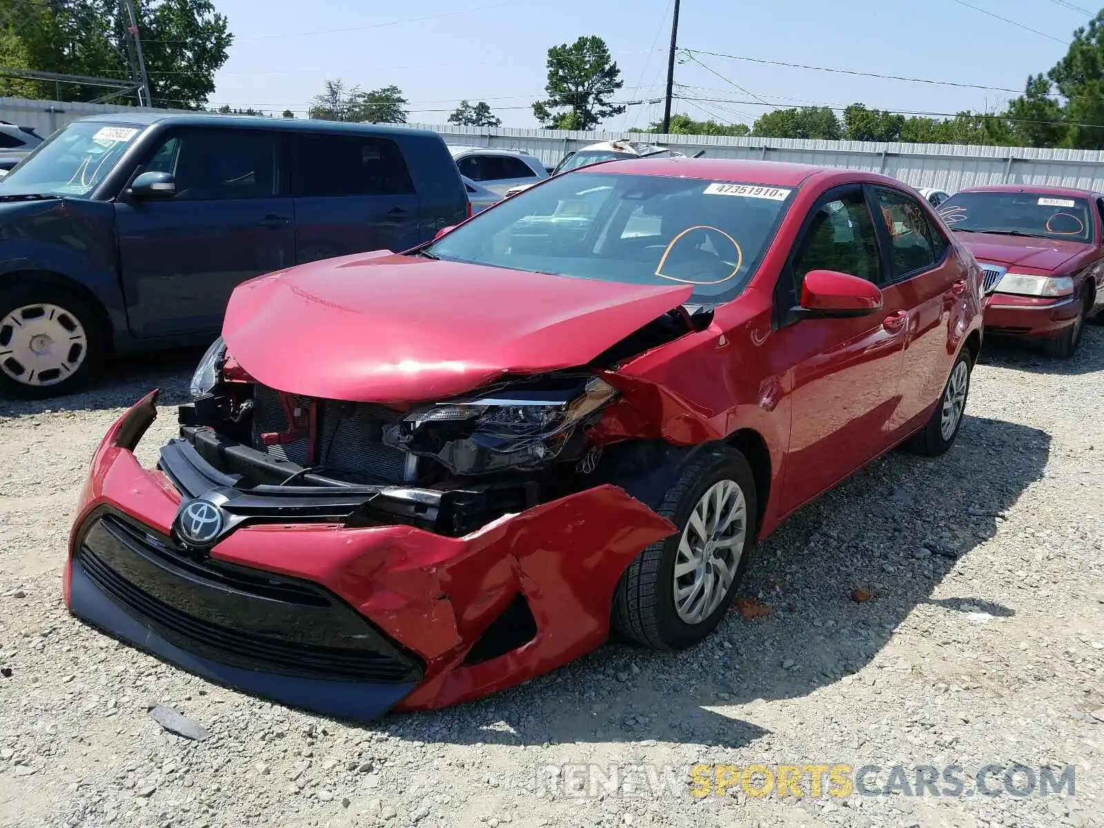 2 Photograph of a damaged car 2T1BURHE2KC179166 TOYOTA COROLLA 2019