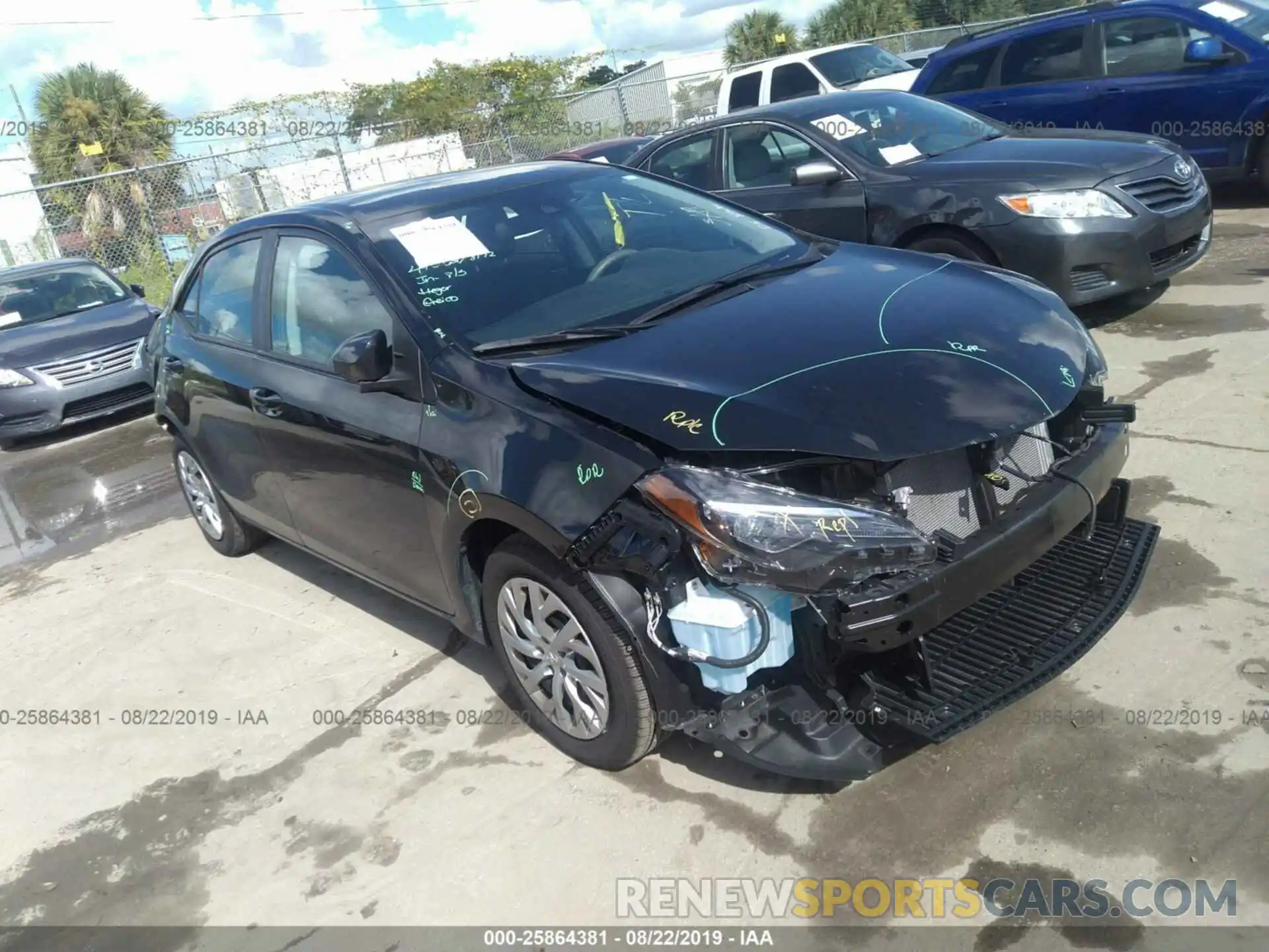 1 Photograph of a damaged car 2T1BURHE2KC180060 TOYOTA COROLLA 2019